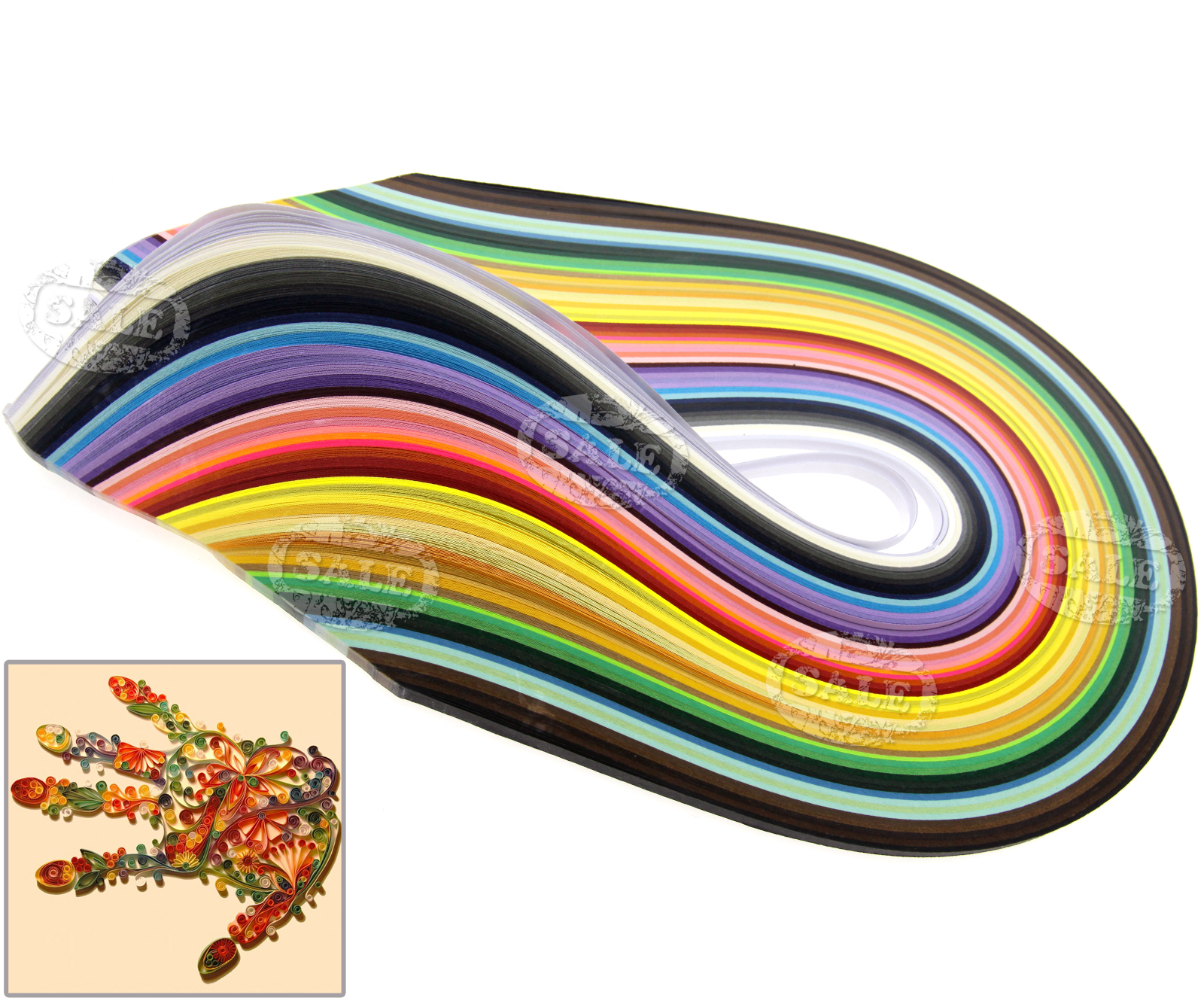 500pcs 5mm Quilling Paper Strips 50 Colours Assorted DIY Craft 540mm eBay