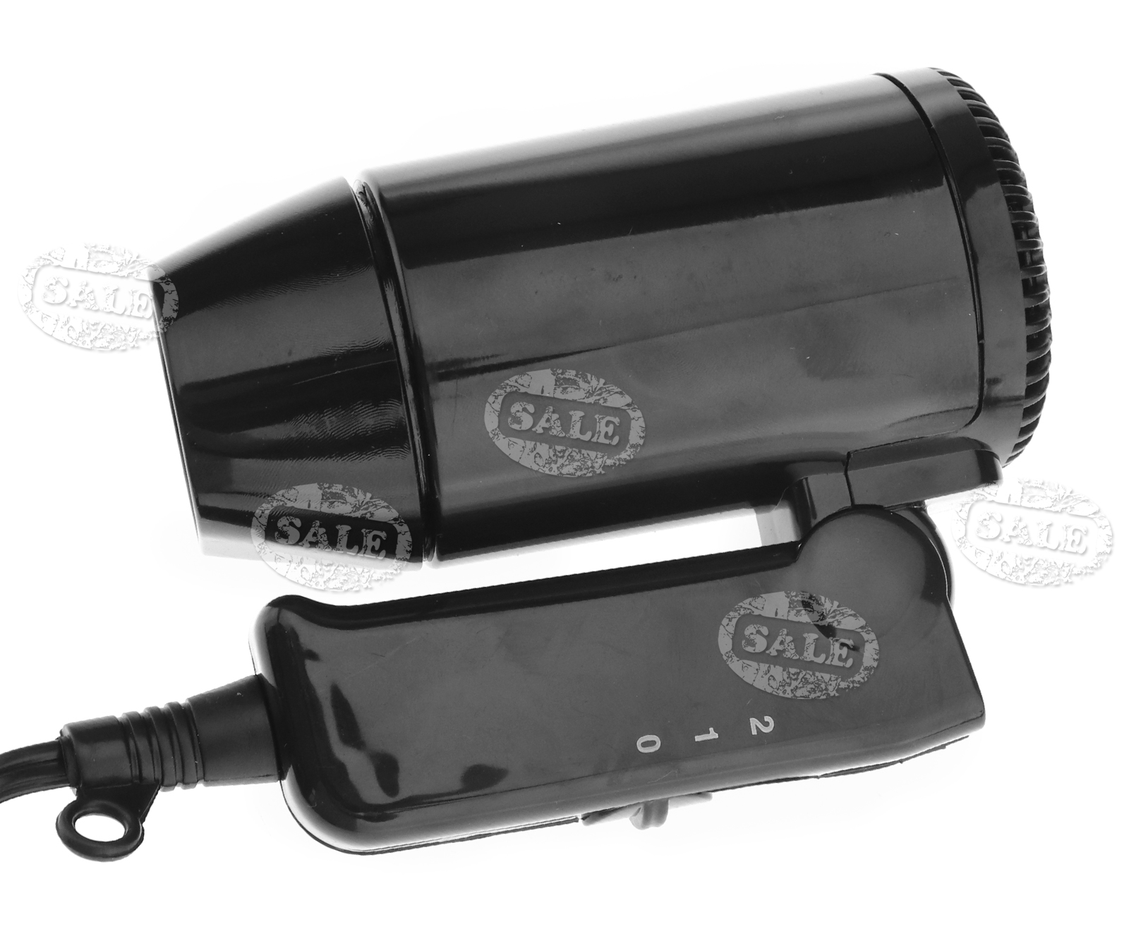 Black Compact Travelling Festival & Camping Portable In Car Hair Dryer