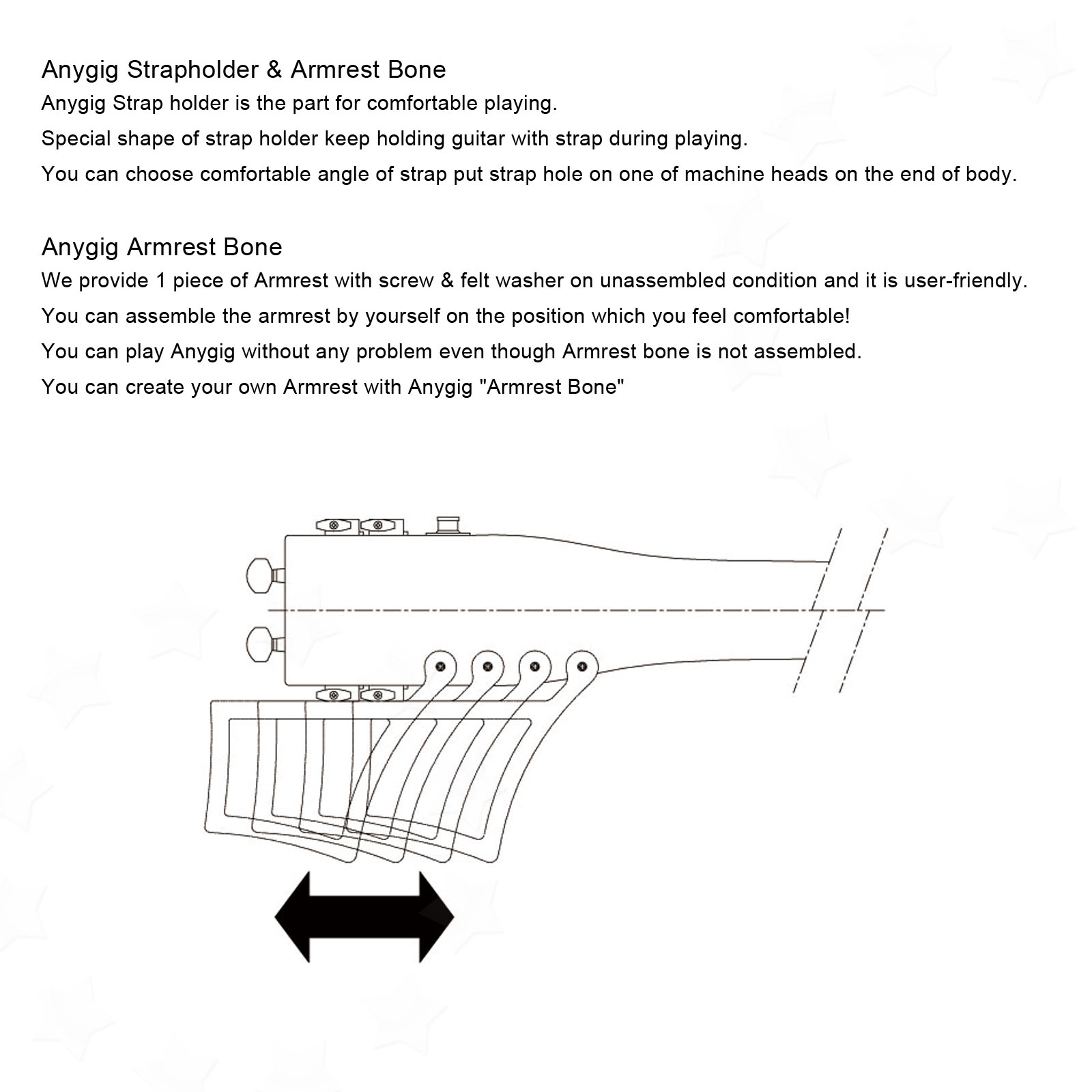 Anygig Agb Full Scale Length 34 Travelerer Bass Guitar Backpacker Anygig Agb Full Scale Length 34 Travel Bass Guitar Backpacker Portable