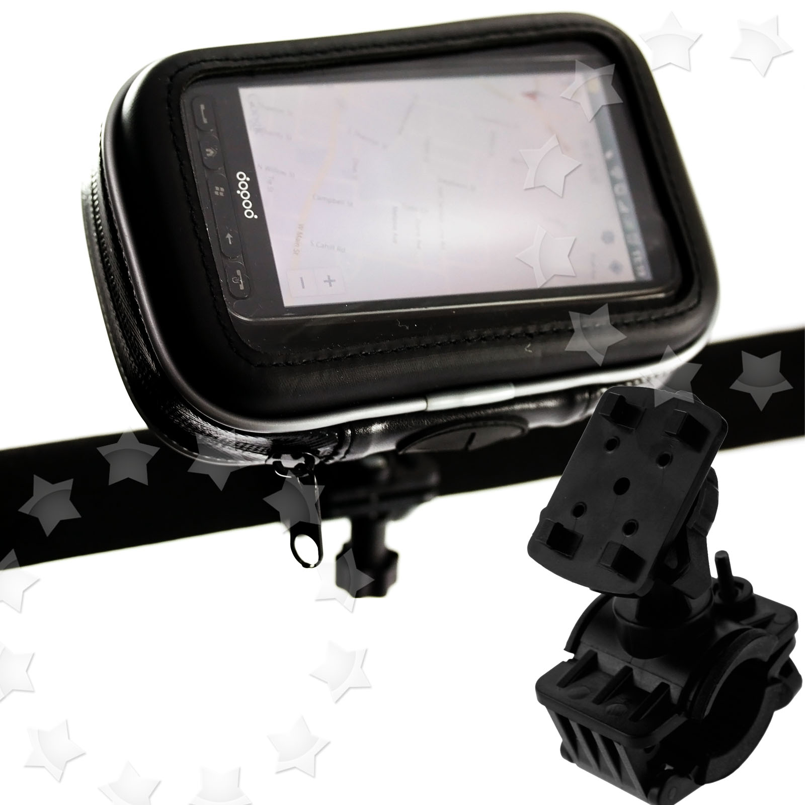 High Quality Waterproof Motorcycle Bike Cycle GPS SAT NAV Holder Leather Case