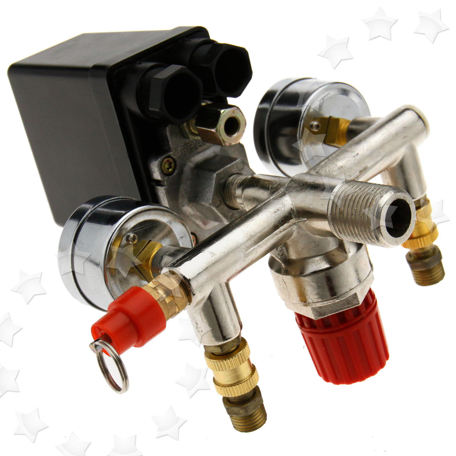 Single Phase Compressor Pressure Switch With Air Regulator & Valve