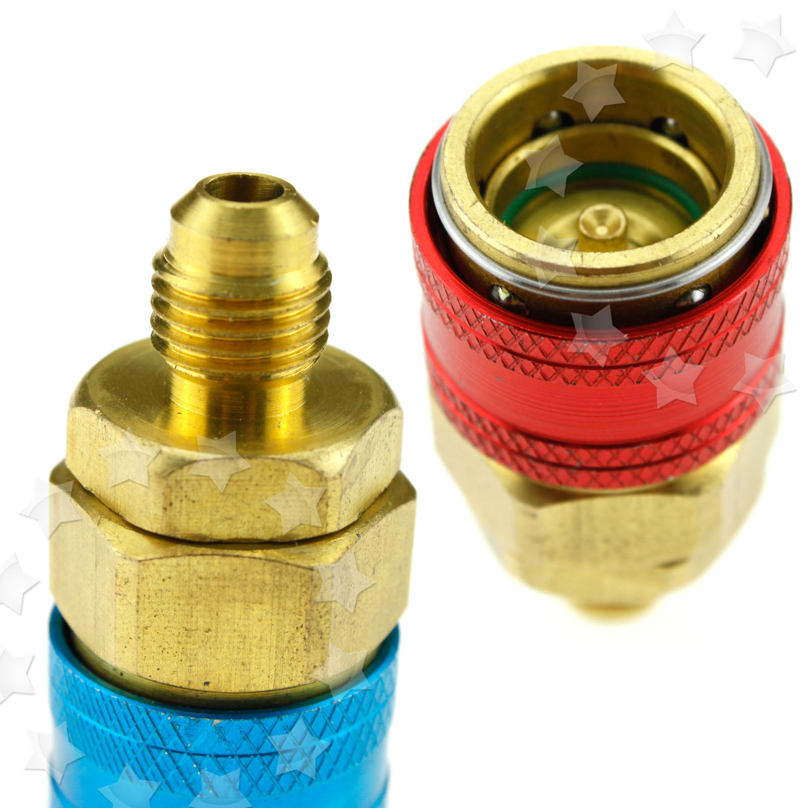 2 x 134A Quick Coupler Connector Adapter Air Conditioner Car Automotive