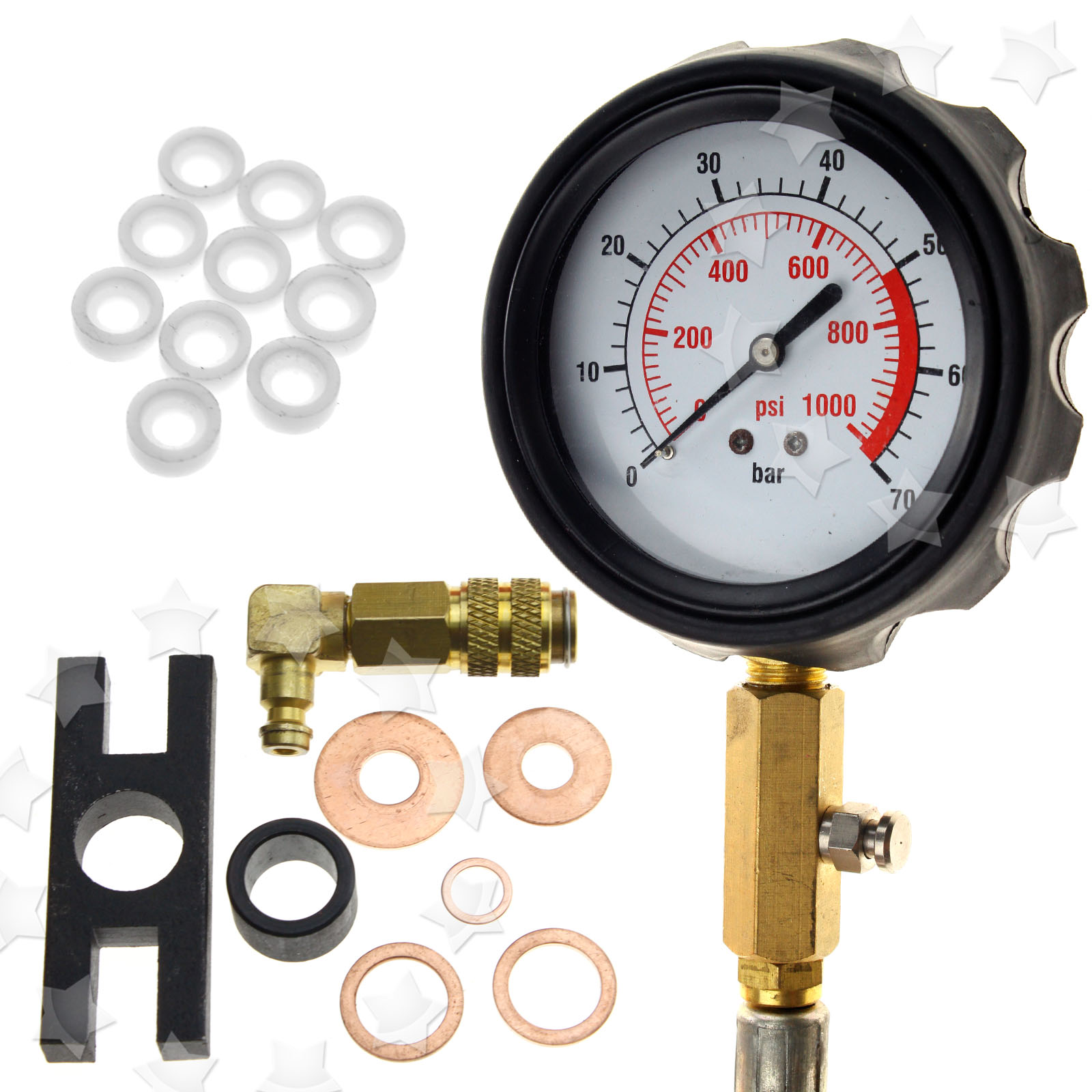 DIESEL ENGINE COMPRESSION INJECTOR GLOW PLUG CYLINDER PRESSURE GAUGE