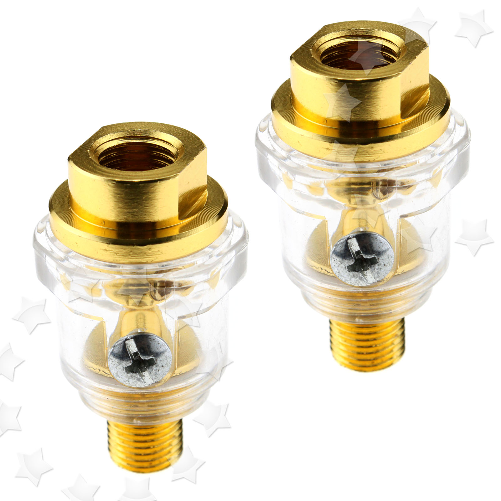 2PCS MINI 1/4" BSP INLINE OILER AIR TOOL IN LINE LUBRICATION FOR