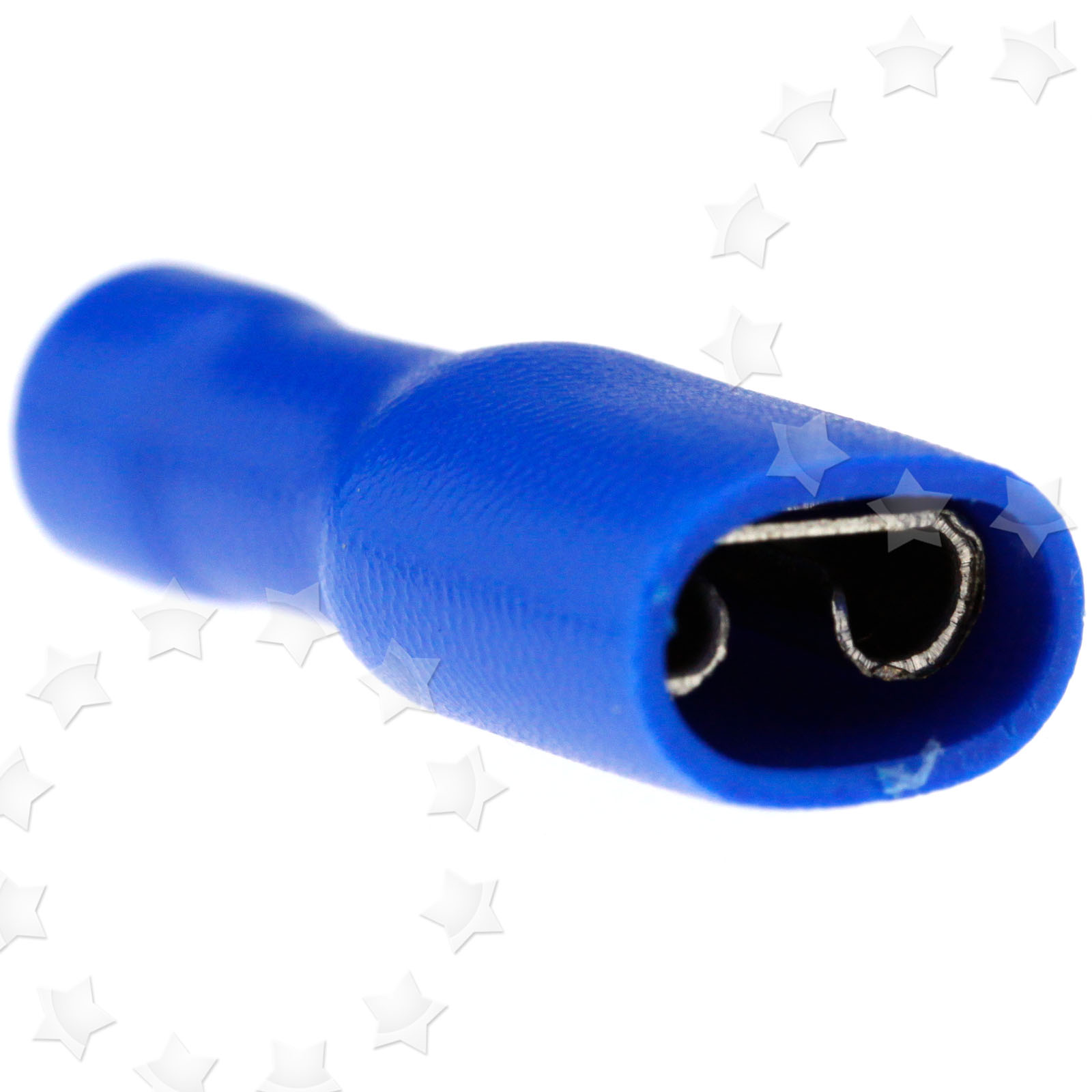 100PCS Blue Insulated Crimp Female Electrical Spade Connector Terminals