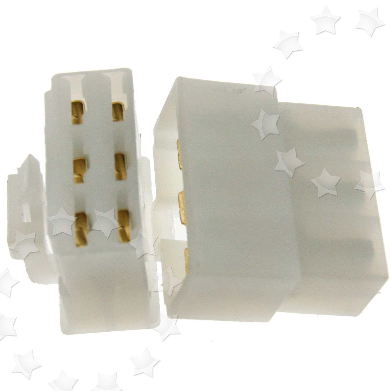 New 10 Sets 6.3mm 6 Way Pin Electrical Multi Plug Connector Terminal Block