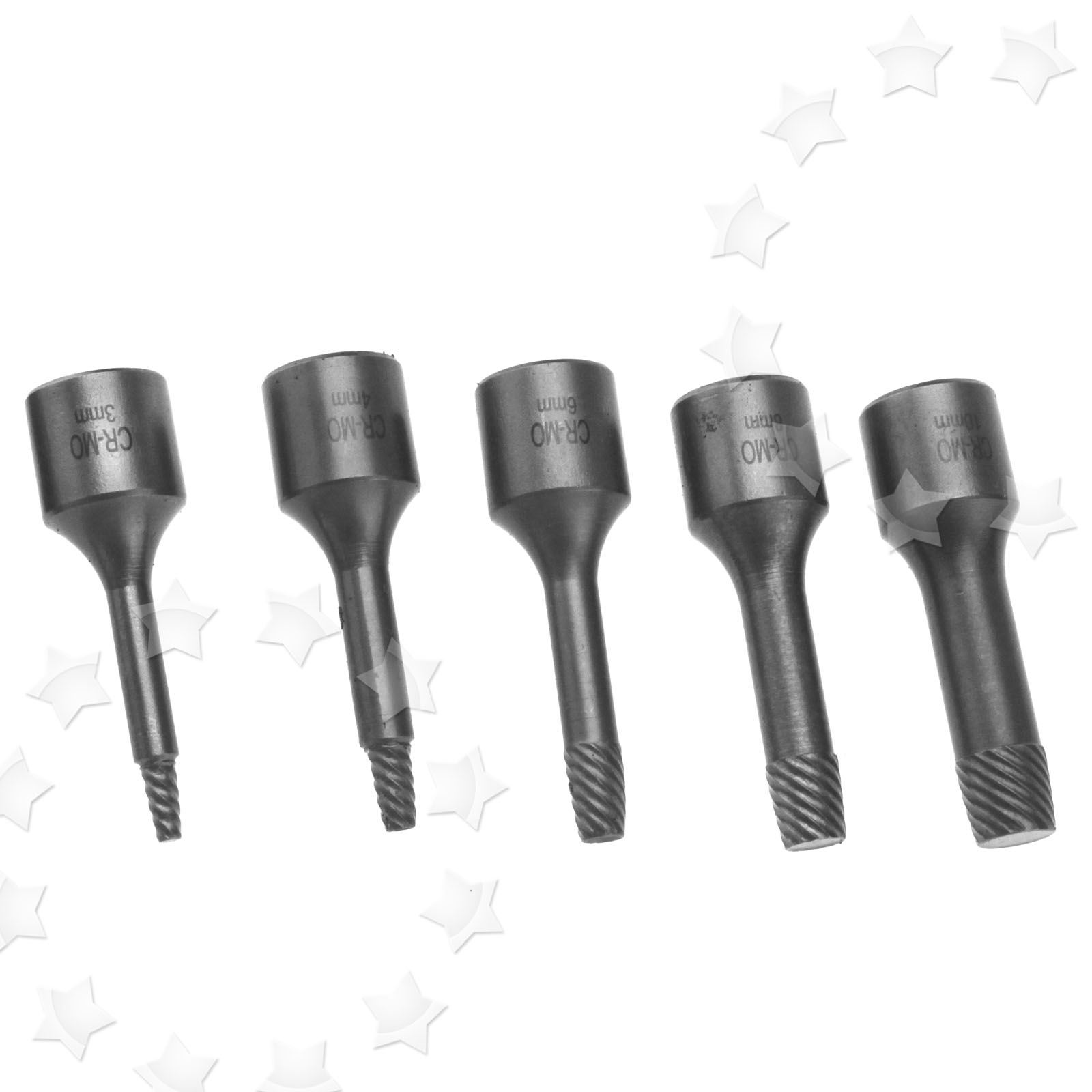 6pcs Screw Extractor Impact Socket Stud Bolt 3/8" Drive Remover Reverse