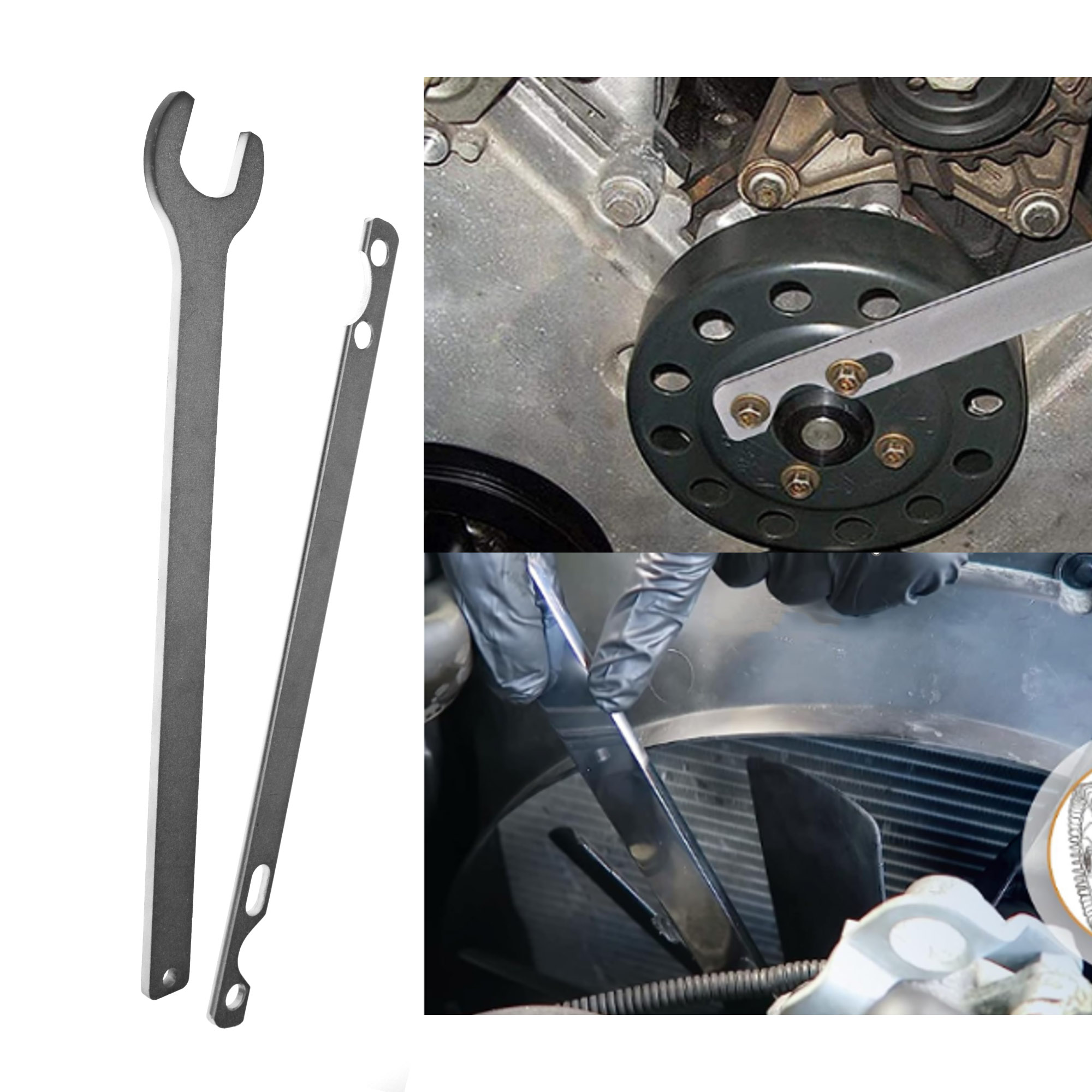 3pcs Fan Holding Tool Set 32 & 36mm Spanner Water Pump Pulley Hub Clutch eBay