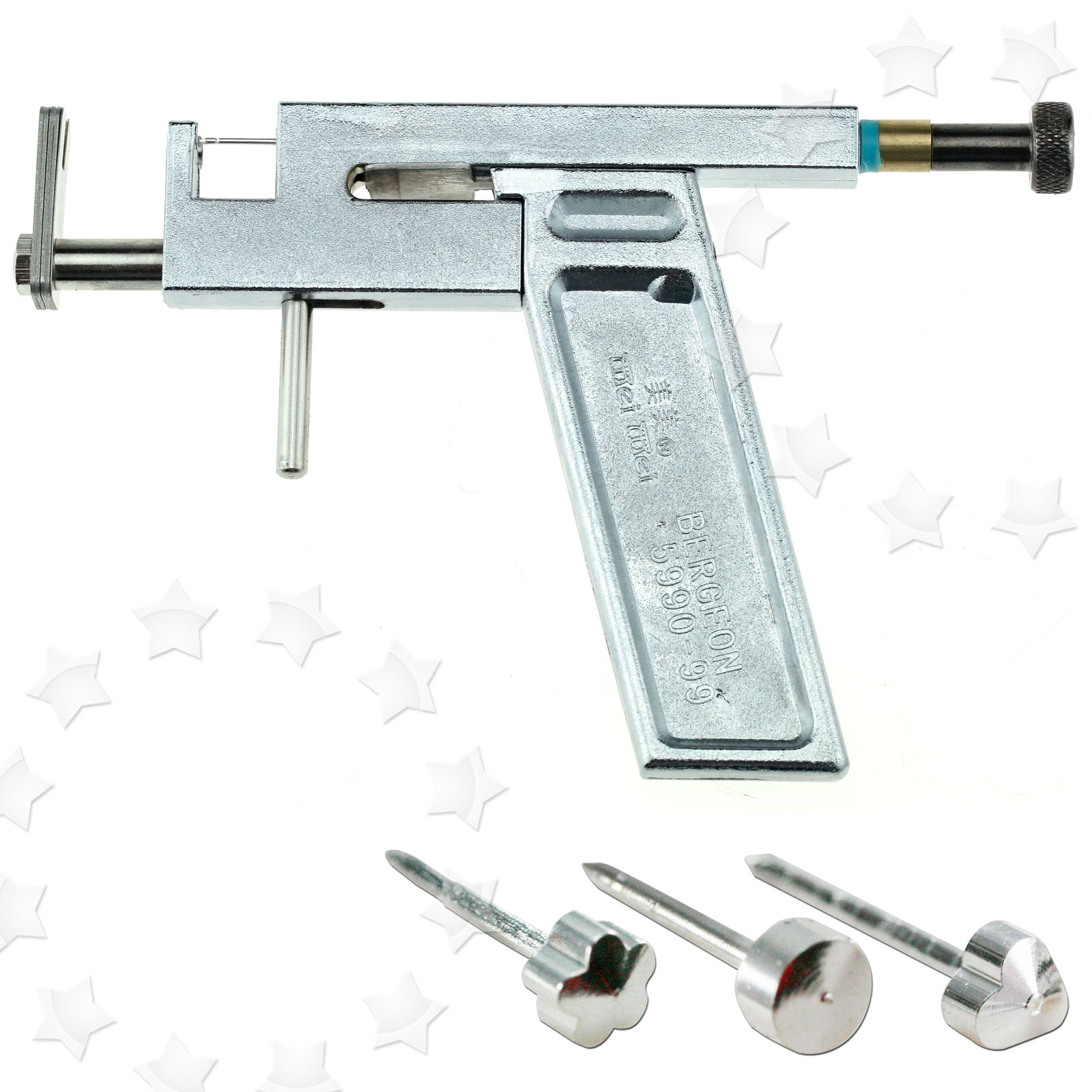 Steel Ear Nose Navel Body Piercing Gun + 3 Kinds 294 Studs 147 pairs eBay