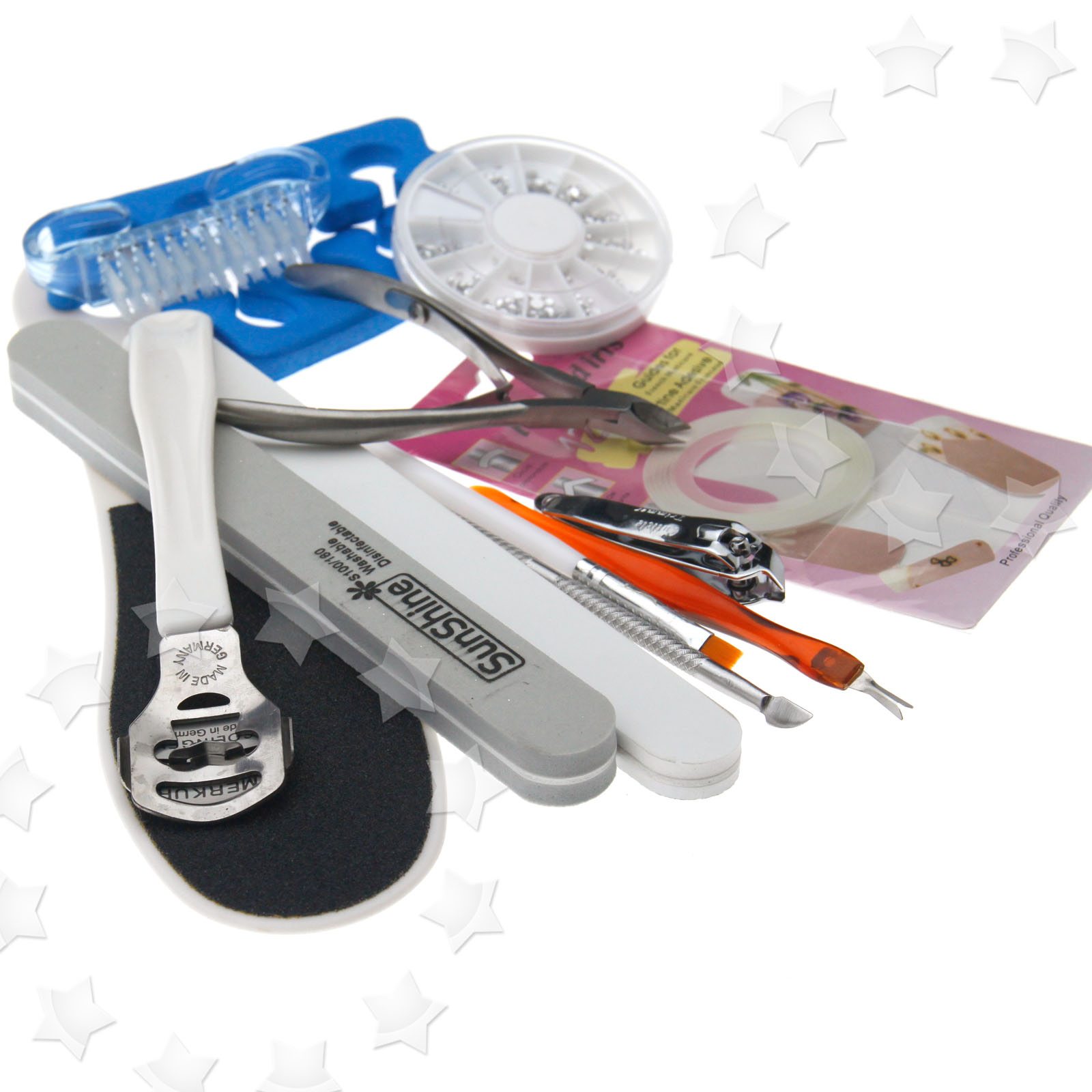 PROFESSIONAL HAND /TOE MANICURE NAIL FOOT SKIN ARCYLIC UV GEL TOOL FULL