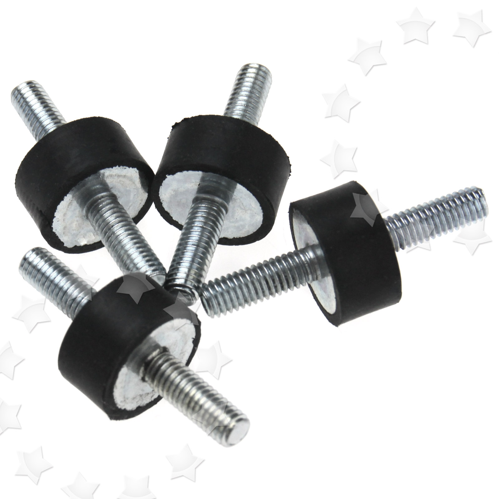 4 x M6 Anti Vibration Bobbin Rubber Mounts 20x10MM Male Boat Car Damper