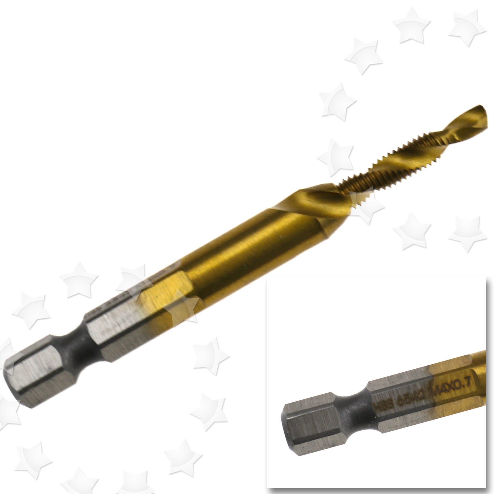 Drill Tap Countersink Deburr Metric 6pc Combination Drill Tap Bit M3M10 HSS eBay