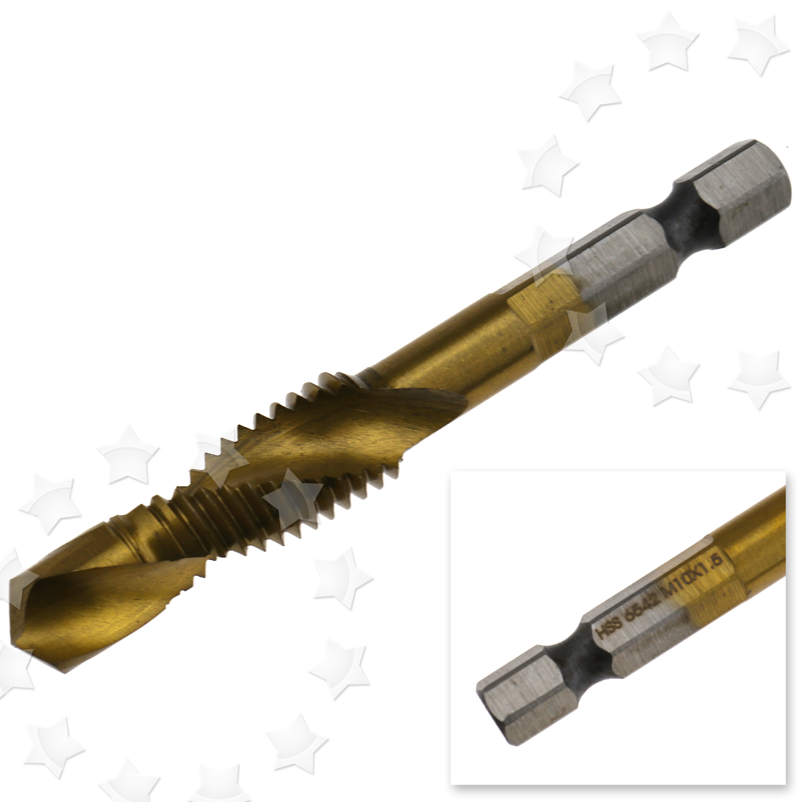 M3M10 HSS Drill Tap Countersink Deburr Set Metric Combination Drill