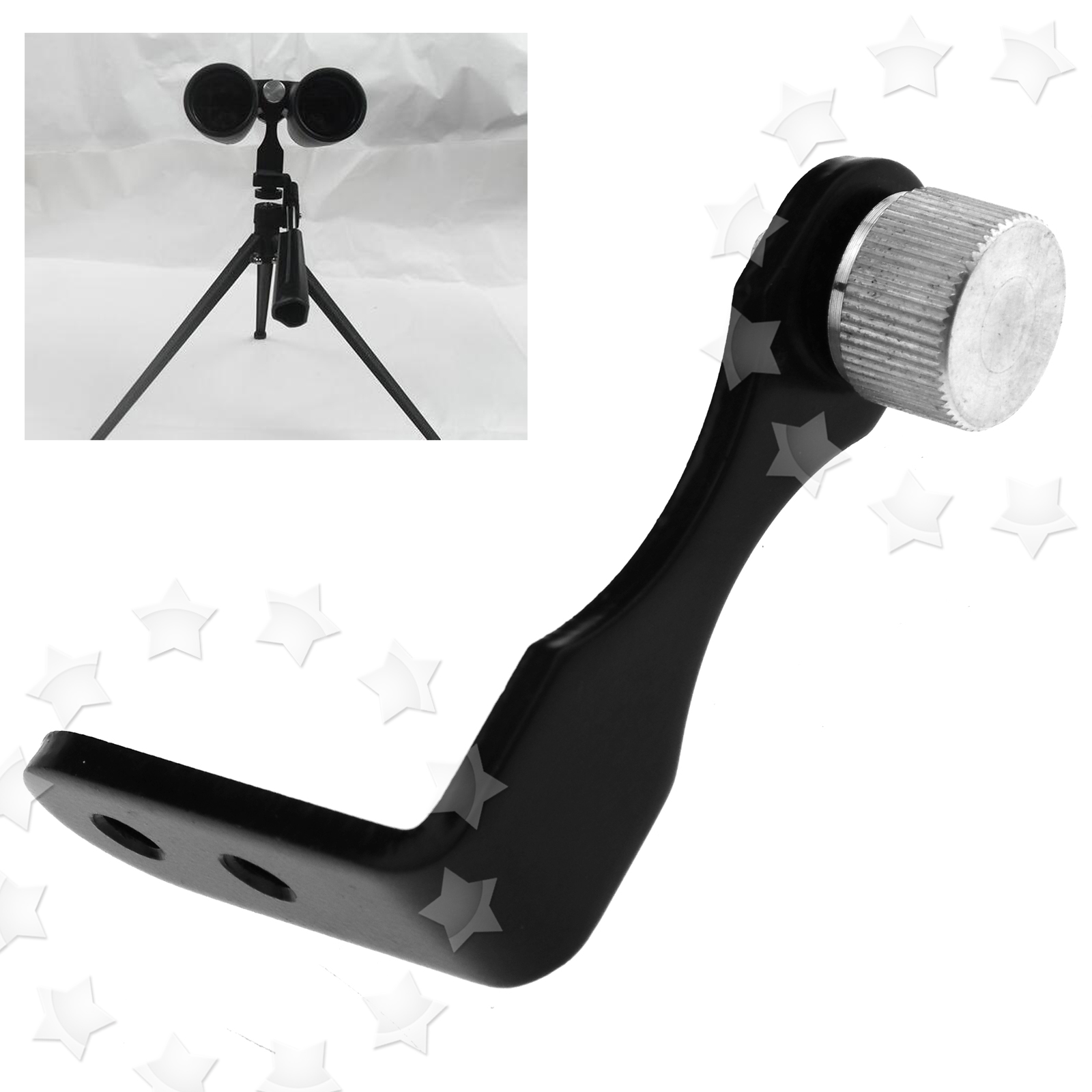 LShape Universal Metal Black Tripod Adapter Fixing Mounting Binoculars