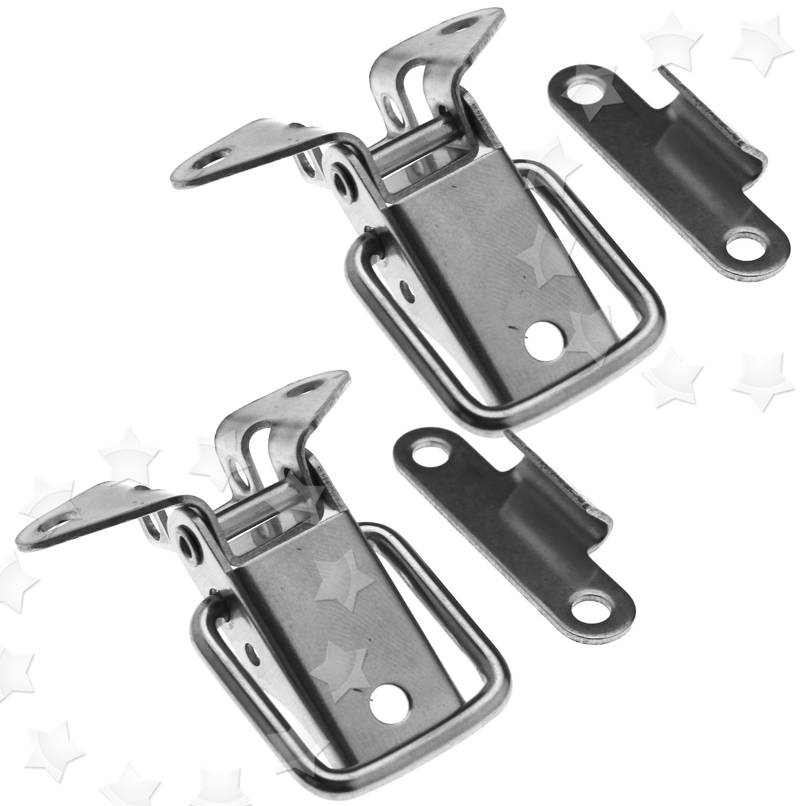 Spring Loaded Toggle Case Box Chest Trunk Latch Catch Clamp Clip 2 Set