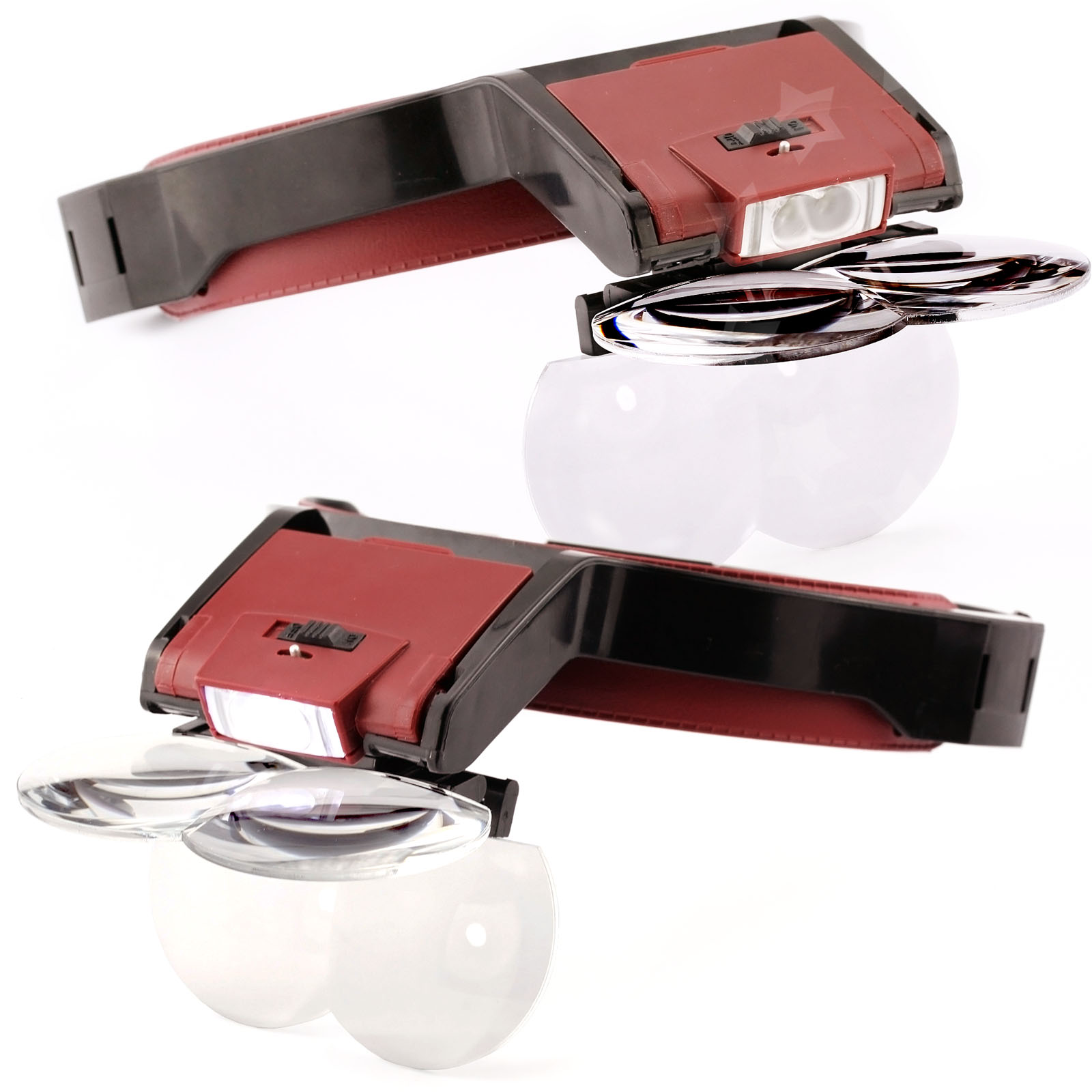 Hand Free LED Light Head Magnifying Glass Magnifier for Reading Sewing