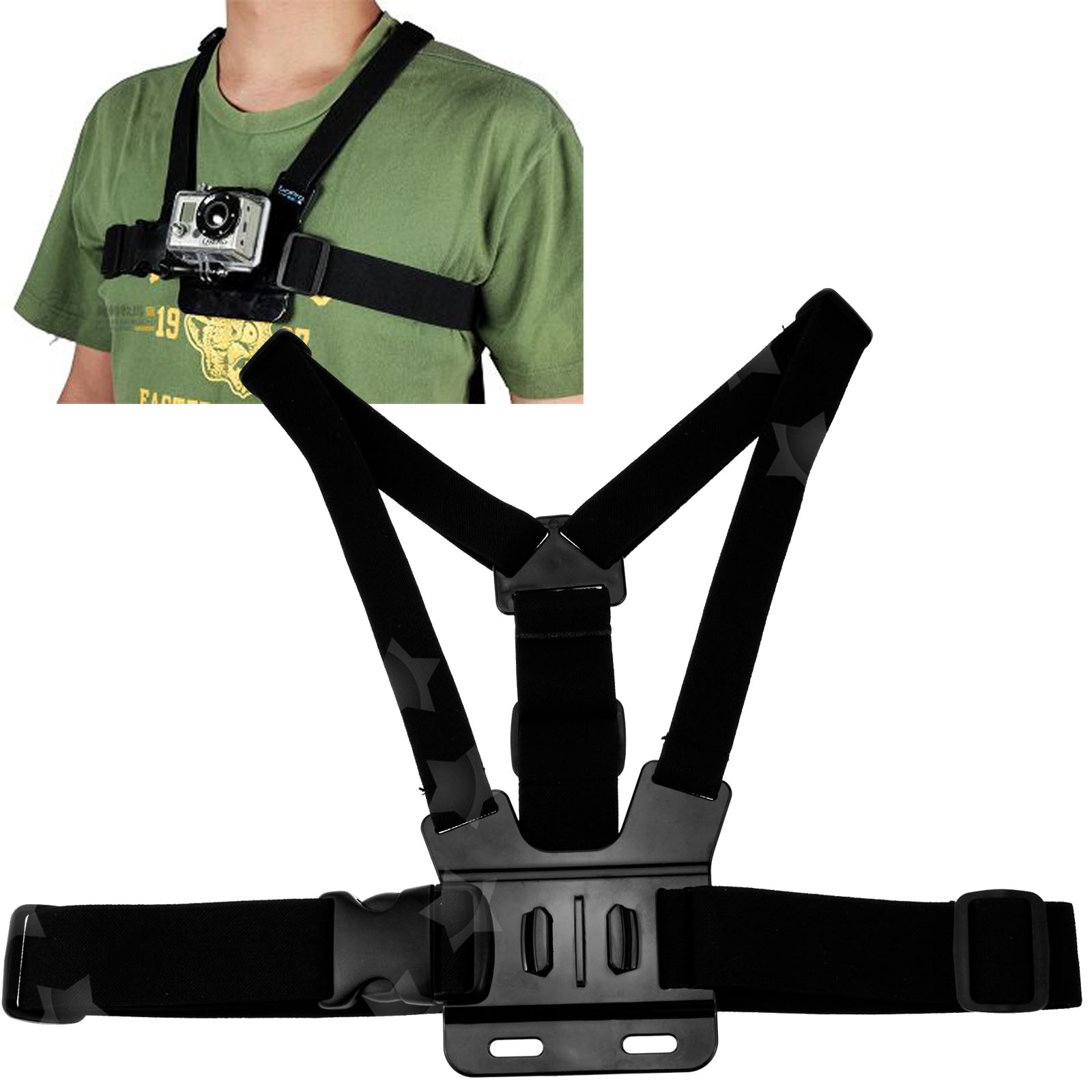 Elastic Adjustable Cameras Belt Strap Mount Chesty Harness for GoPro 1