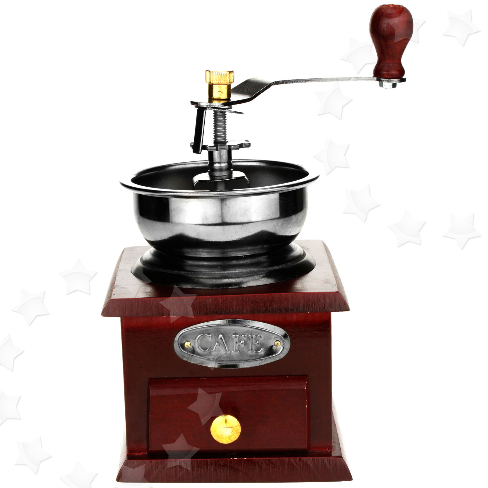 CLASSIC MANUAL ROTATING HANDLE DOUBLE STEEL MODEL BLADES COFFEE GRINDER