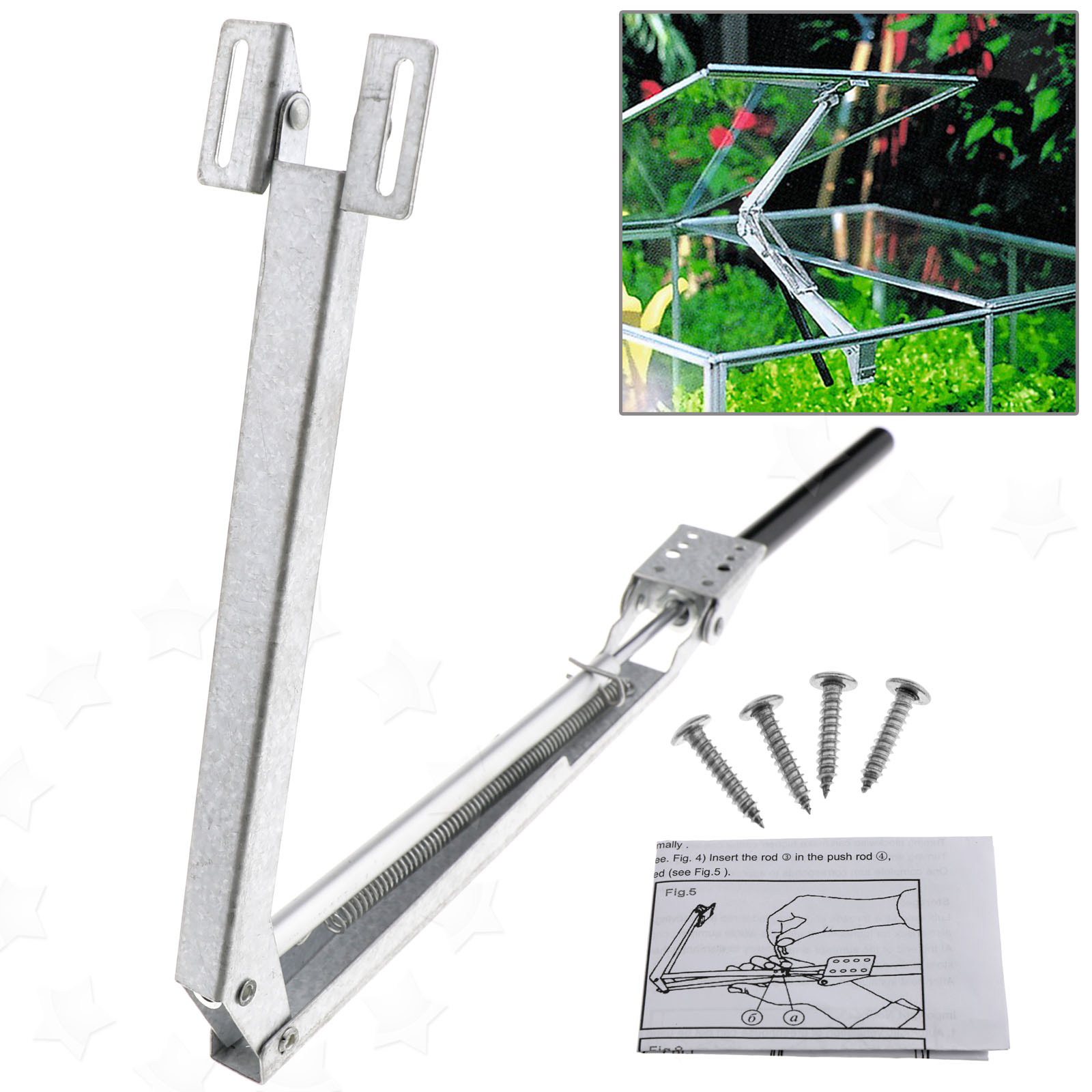 Greenhouse Frame Vent Auto Vent Solar Heat Sensitive Automatic Window