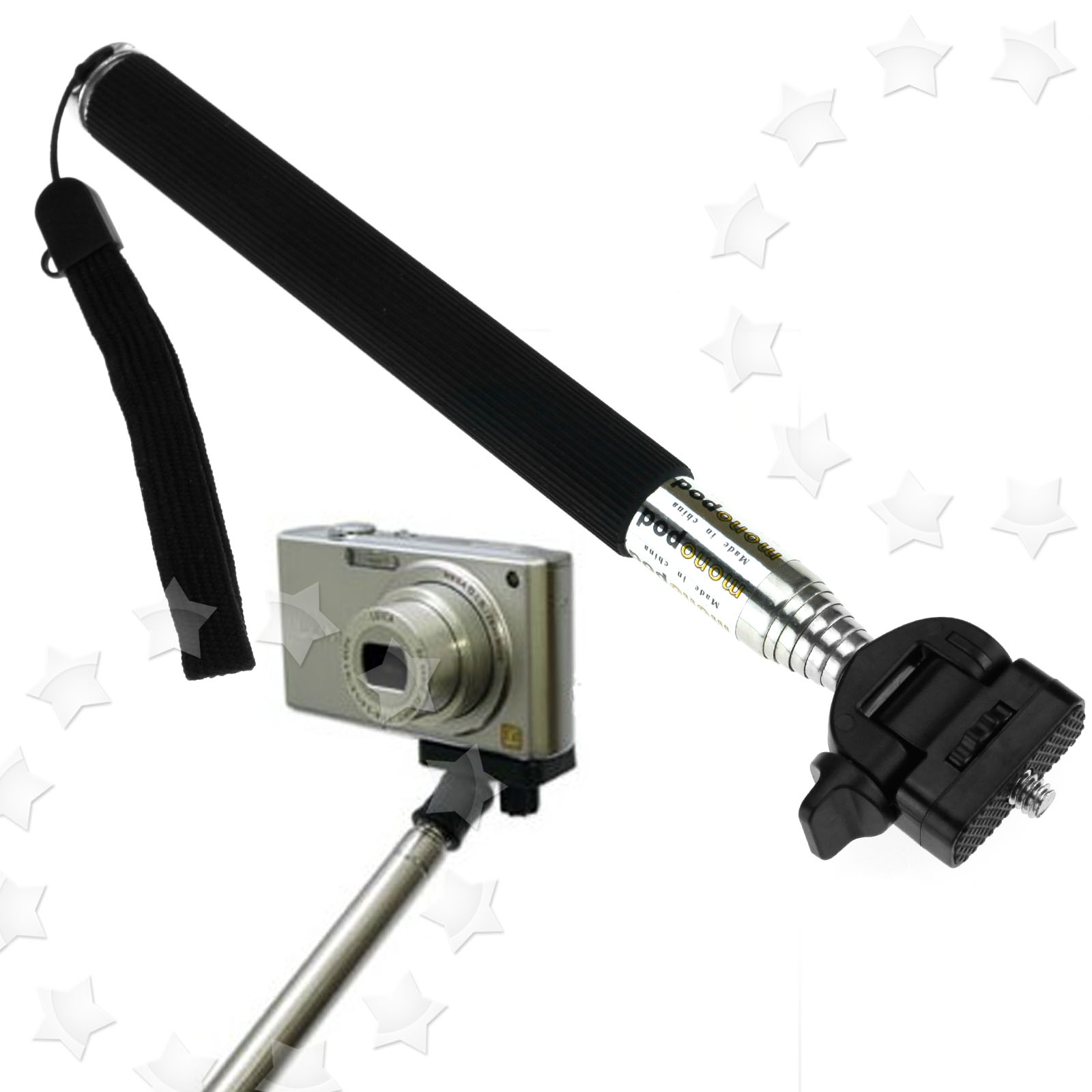 New Camera Telescopic Extension Pole Miniature Monopod For GoPro
