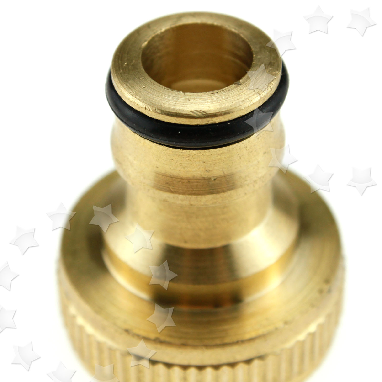 2x 3 4 Thread Tap Adaptor Solid Brass Fit 1 2 Snap Fitting Garden 
