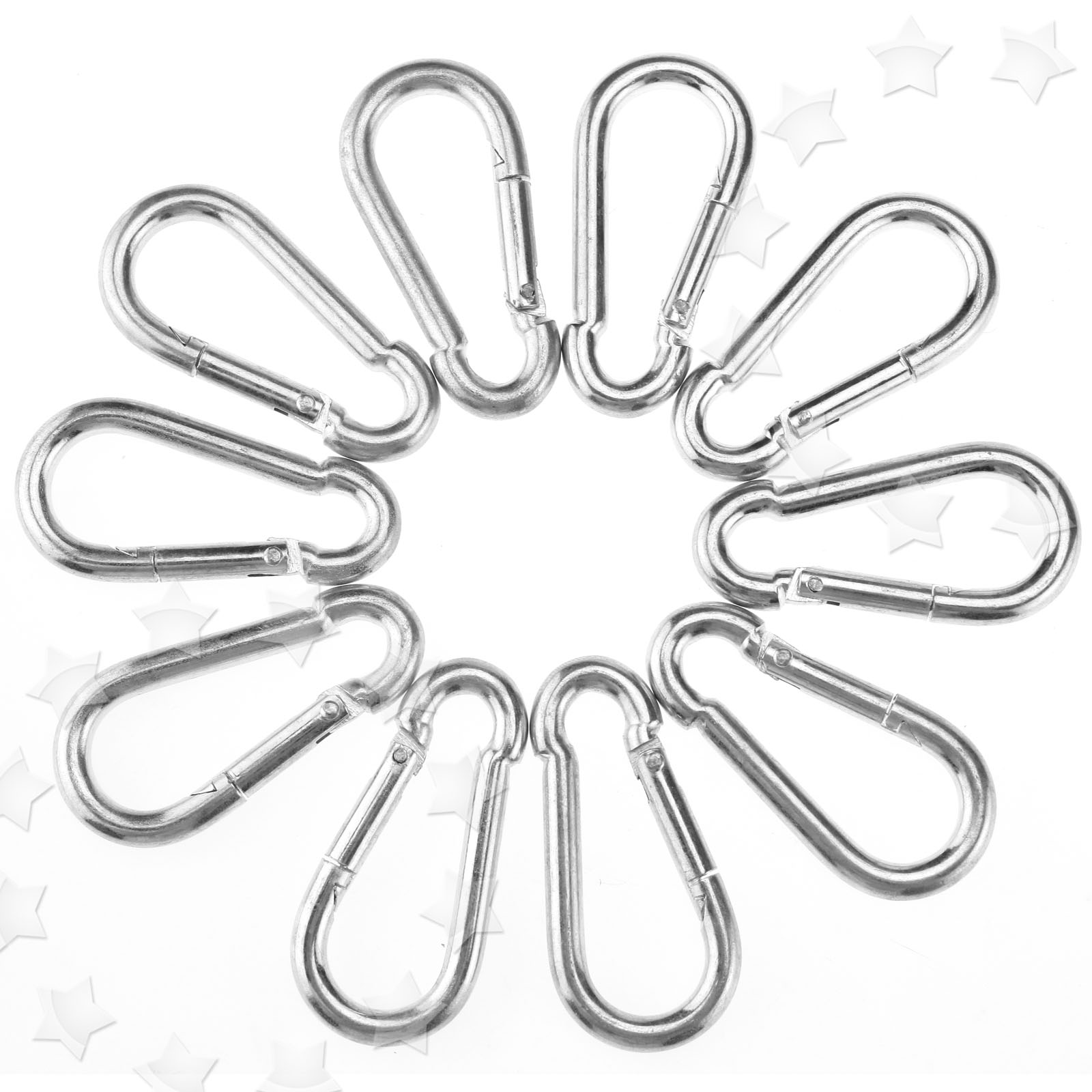 New 6 x 60mm Snap Spring Loaded Clip Hook x 10 eBay