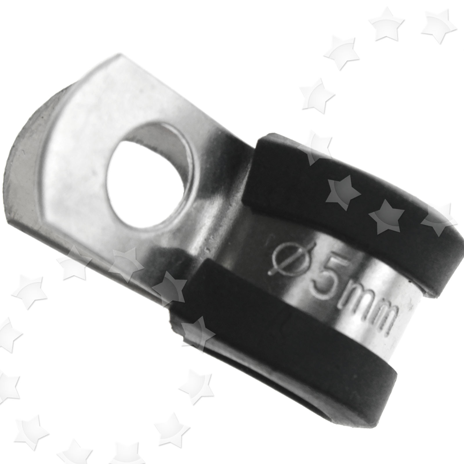 10 x P Clips Rubber Lined 304 Steel Pipe Tube Cable Mounting Bracket 5