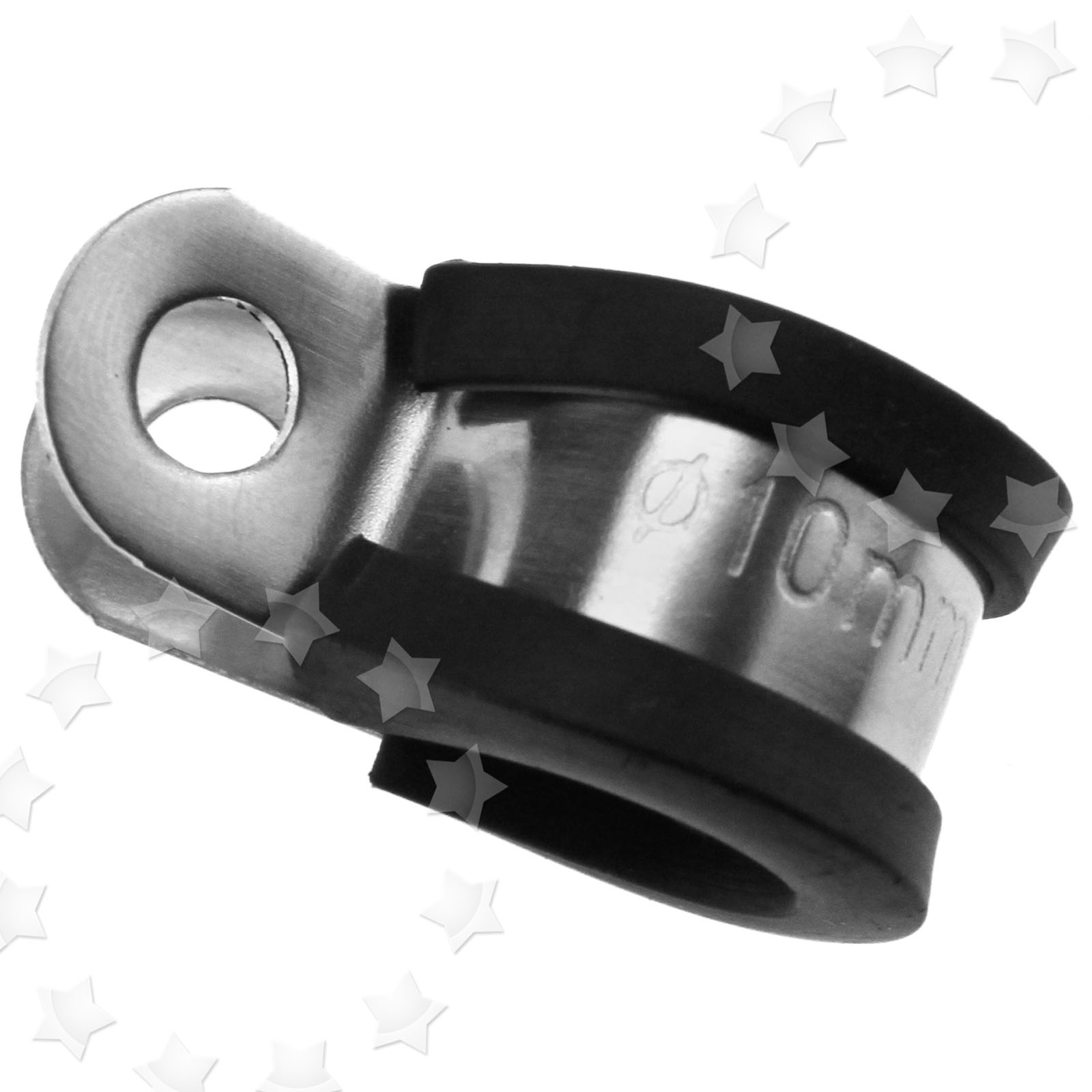 10 x P Clips Rubber Lined 304 Steel Pipe Tube Cable Mounting Bracket 5