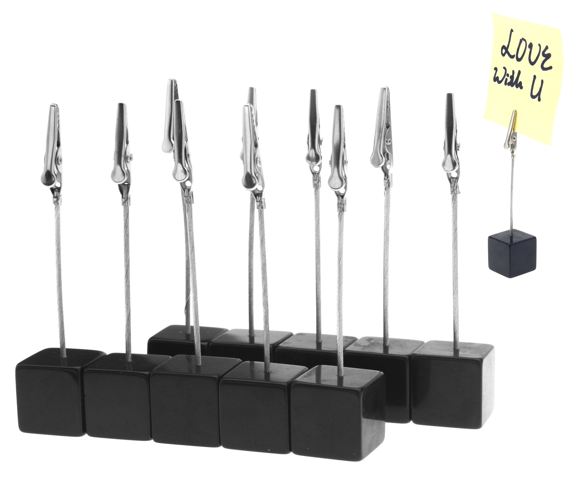 10 Pieces Black Card Holder Stand Clip For Place Name Wedding Party