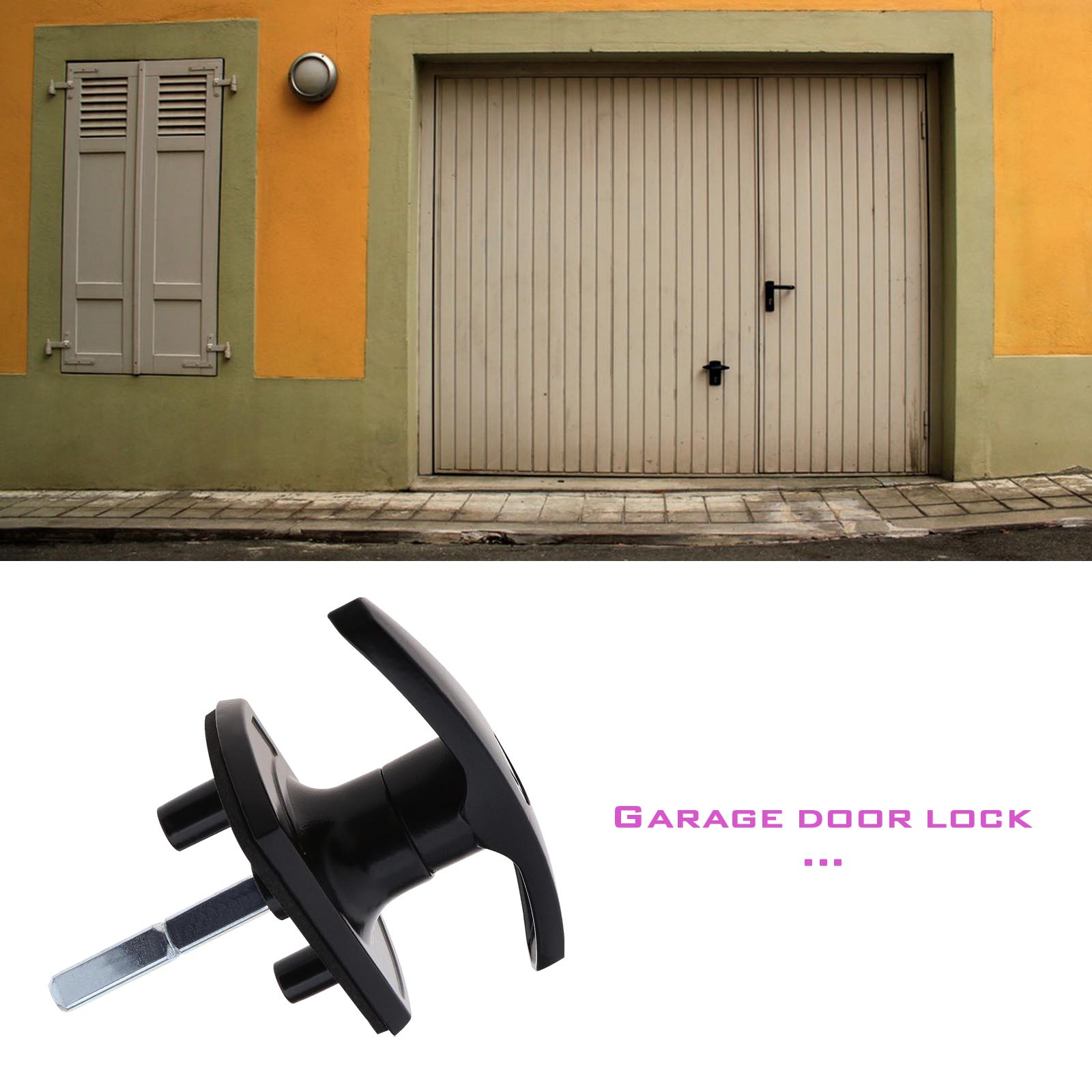  Garage Door Lock Handle Black with Simple Design
