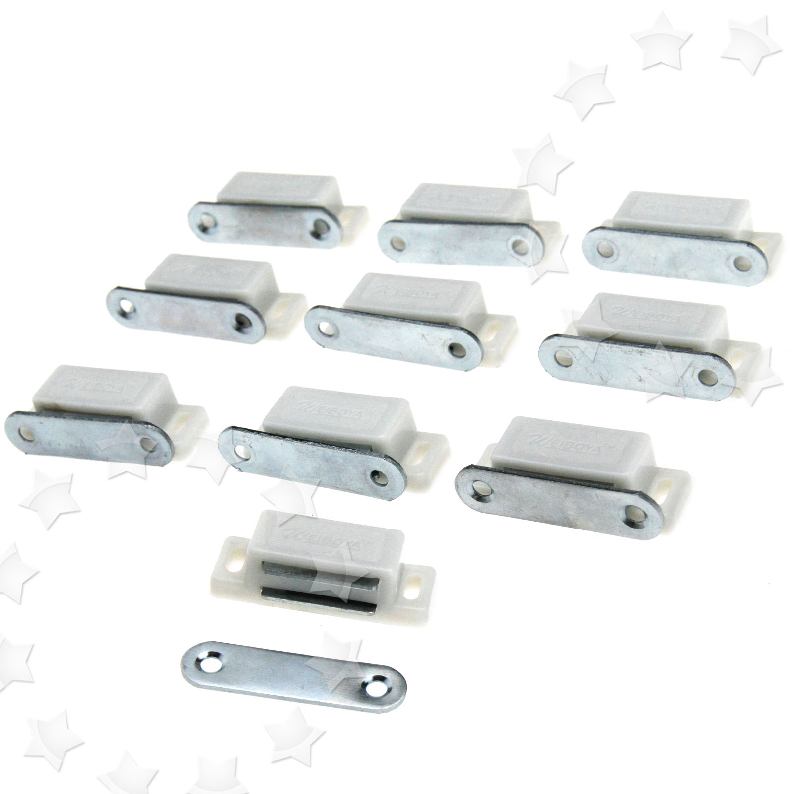 White Heavy Duty Cupboard Door Catch Door Holder Latch