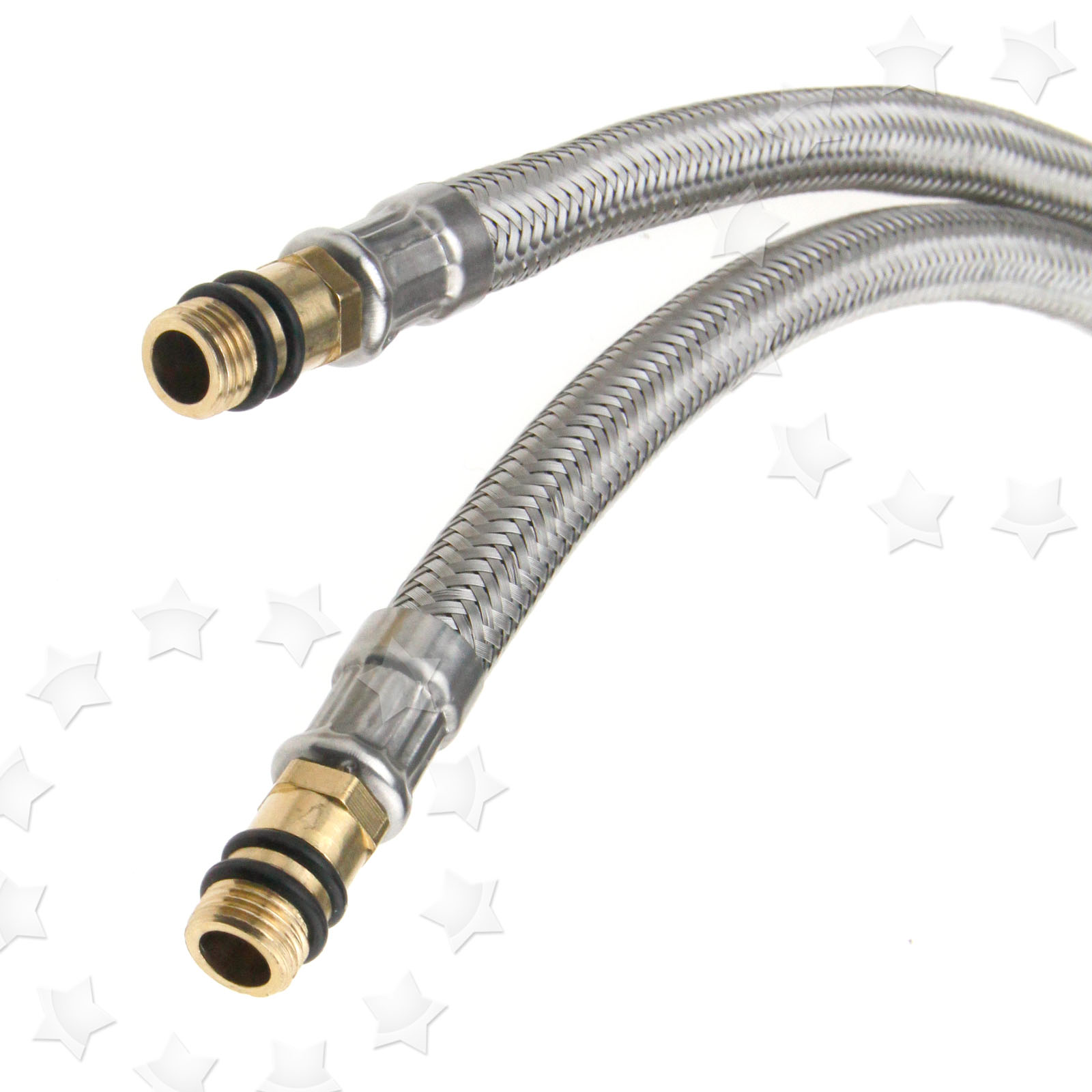 2pcs 60cm Flexible Braided Water Supply Hose for Faucets Mixers Taps eBay