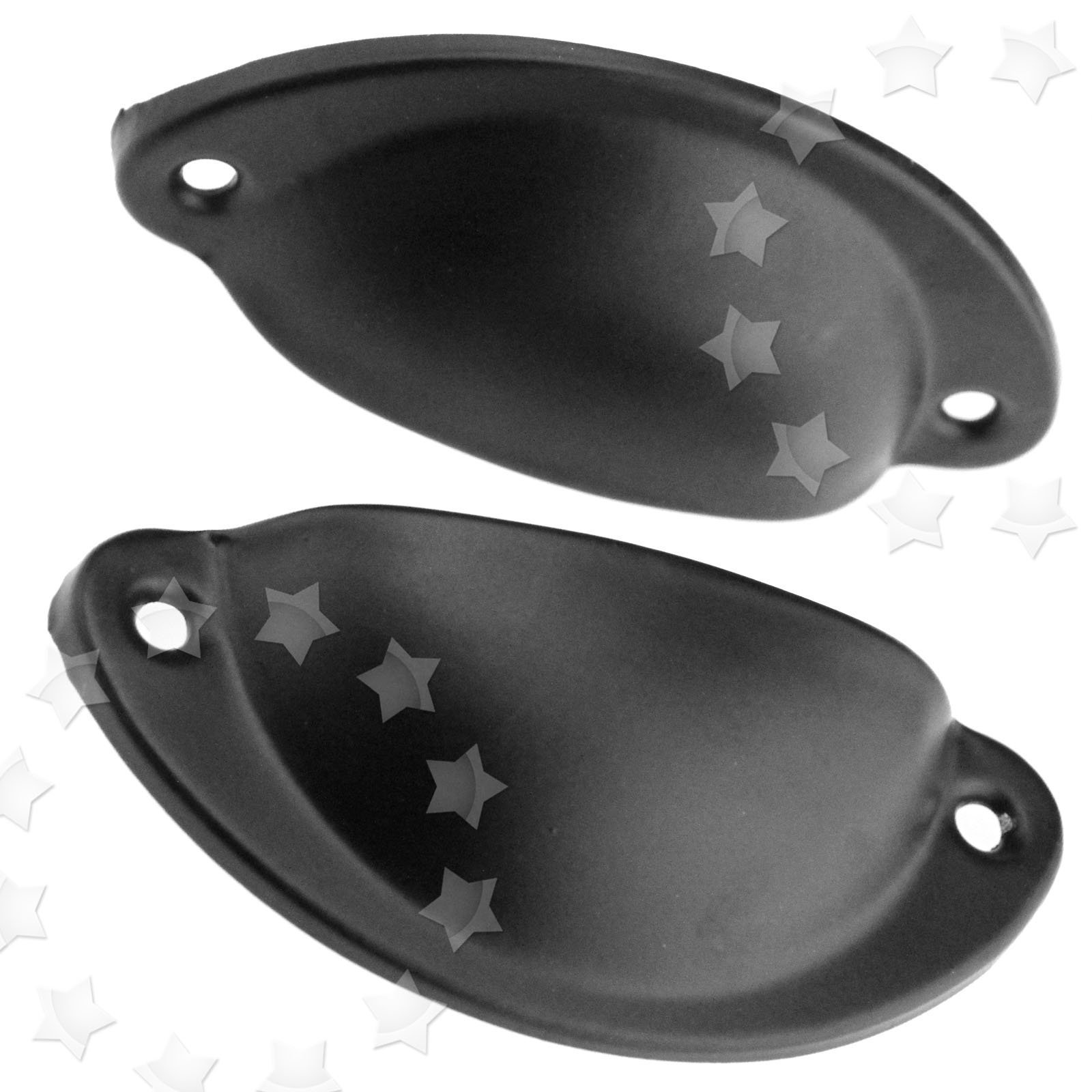 12 X Retro Drawer Pull Handles Kitchen Cupboard Door Half Moon Shell