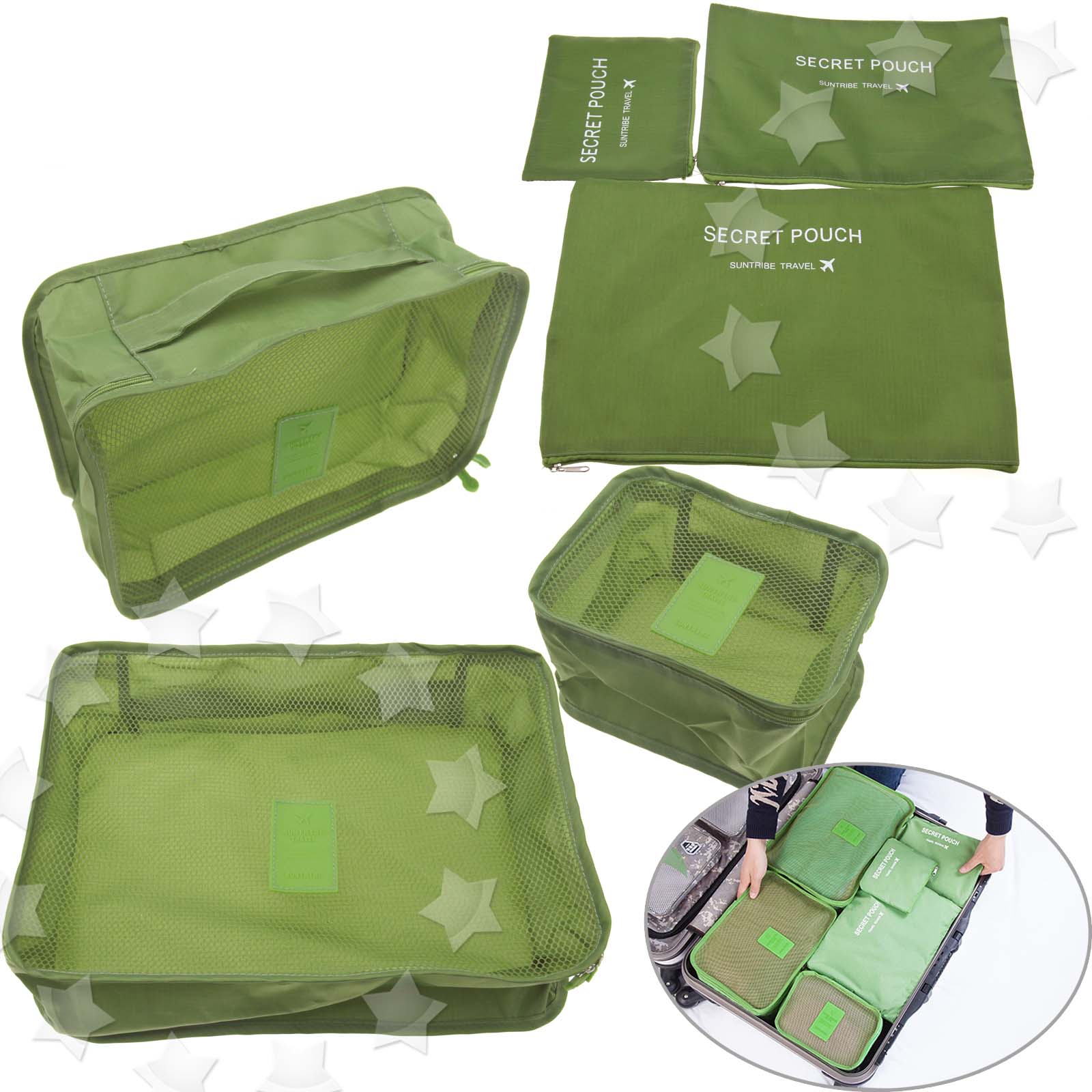 6PCS Travel Storage Bag Different Sizes Cube Storage Bag eBay