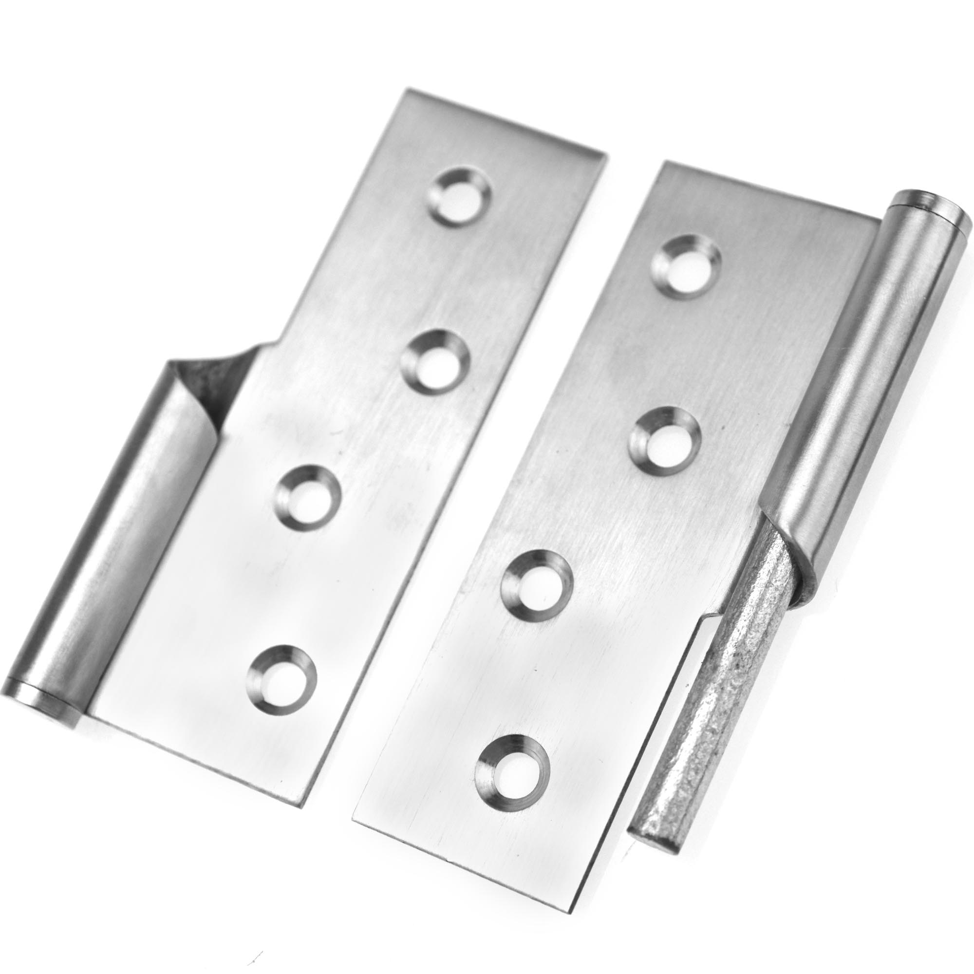 Pair of Rising Butt Right Handed Lift Off Door Hinge 4" Stainless Steel