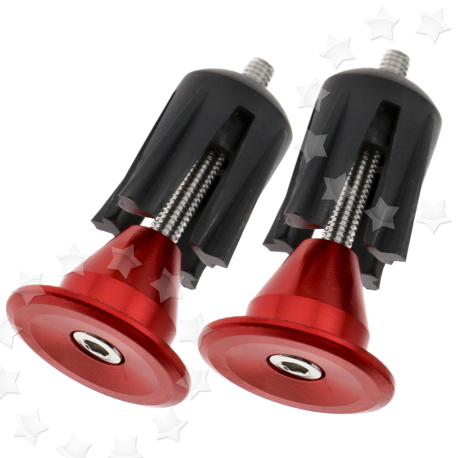 Pair of Bicycle Bike Handlebar End Plugs Bungs Caps Aluminum End Plugs