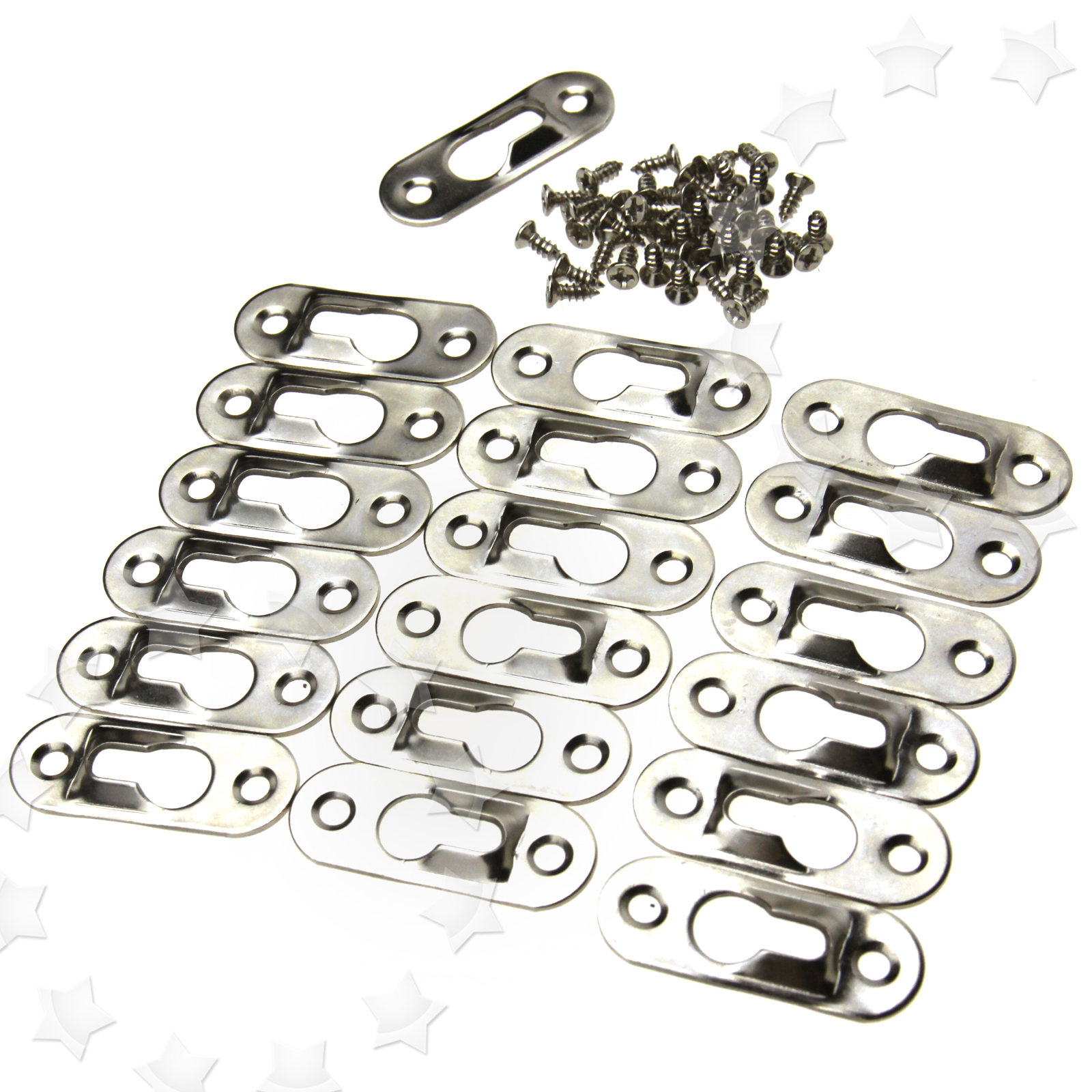 20pcs Metal Keyhole Hanger Fasteners for Picture Frames Mirrors