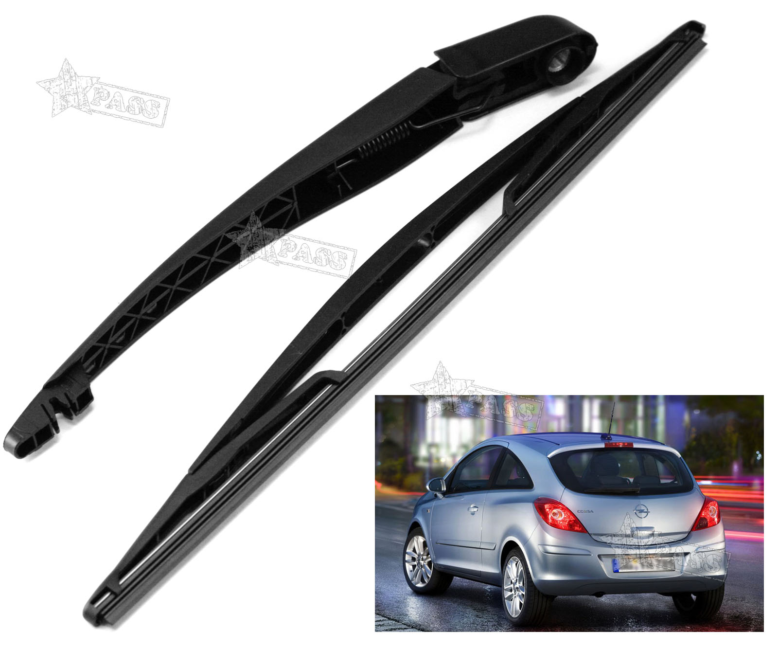 Rear Window Wiper Arm +Blade For Vauxhall Corsa C MKII Hatchback 2000