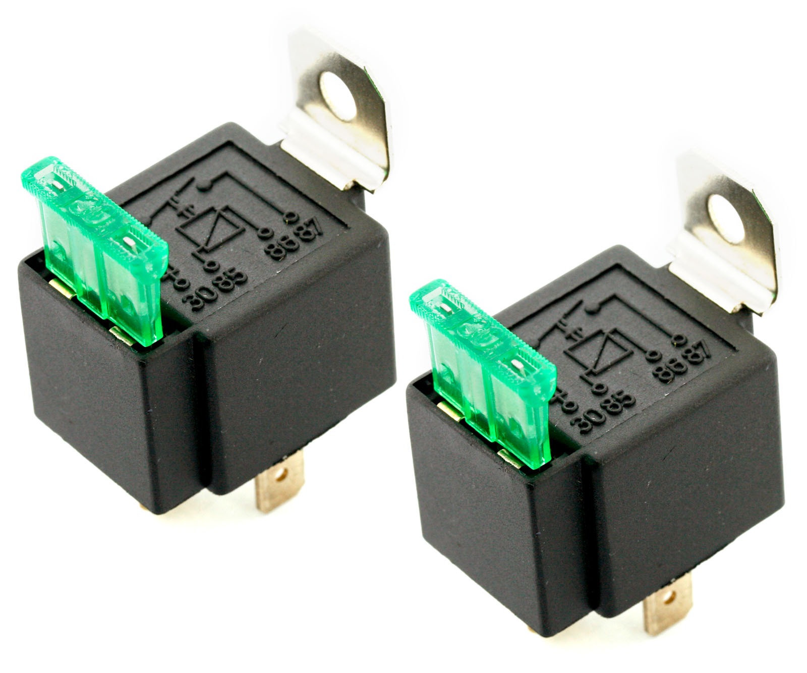 2pcs 12v 30 Amp On Off Switch 4 Pin Fused Relay Uk Q86
