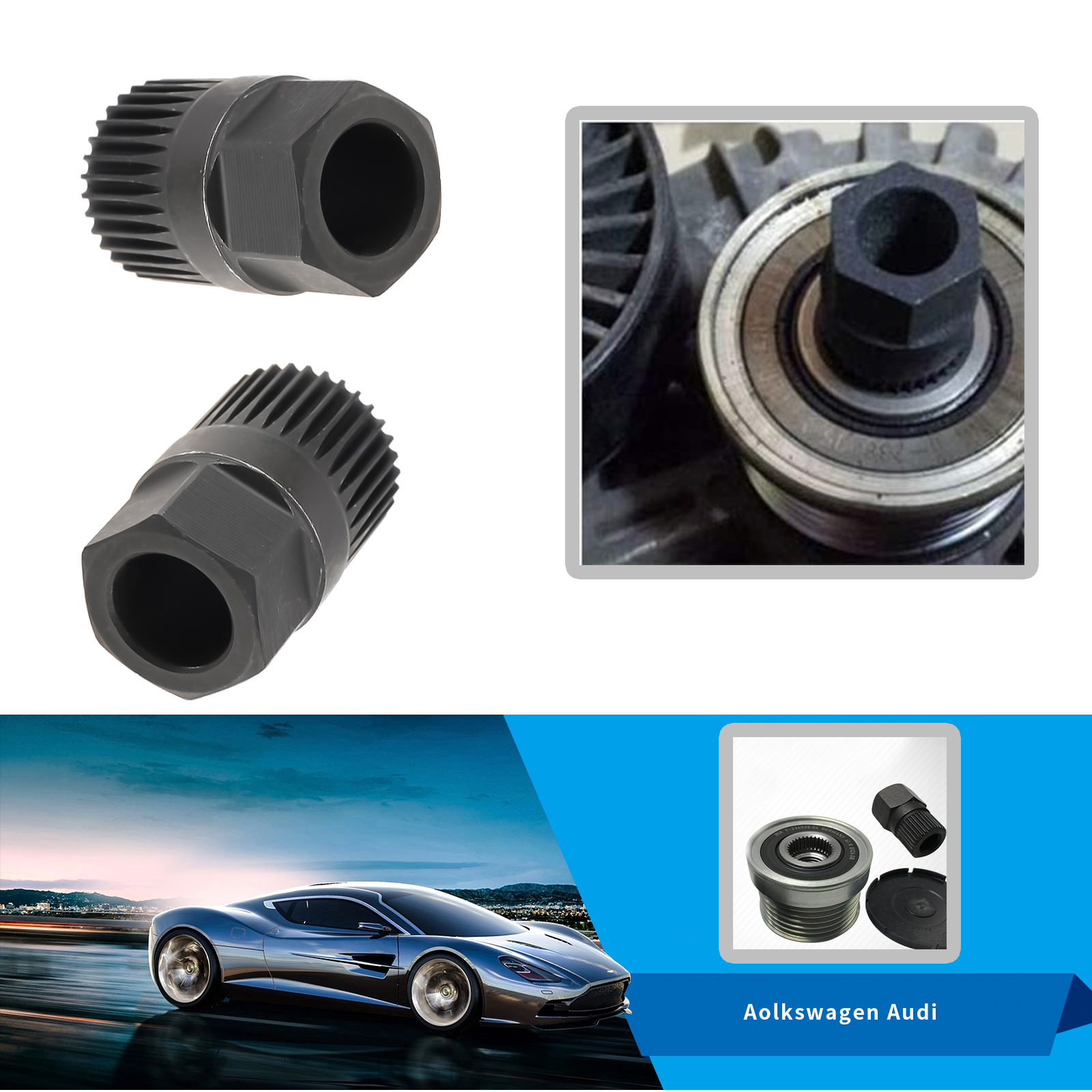 Alternator Clutch Free Wheels Pulley Removal Tool For Audi Ford Peugeot