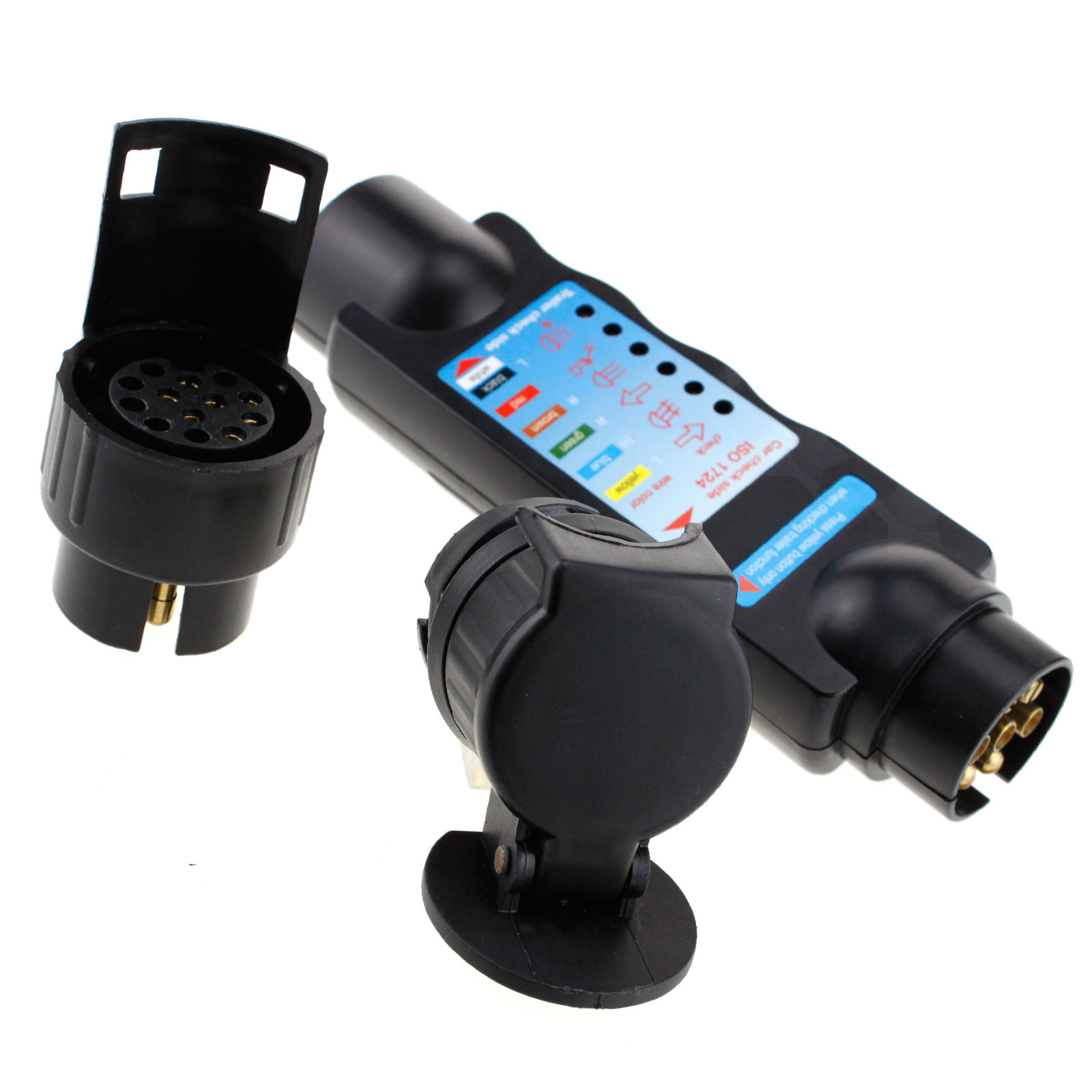 12v 7 amp 13 pin car trailer towing lights wiring circuit trailer plug tester lights