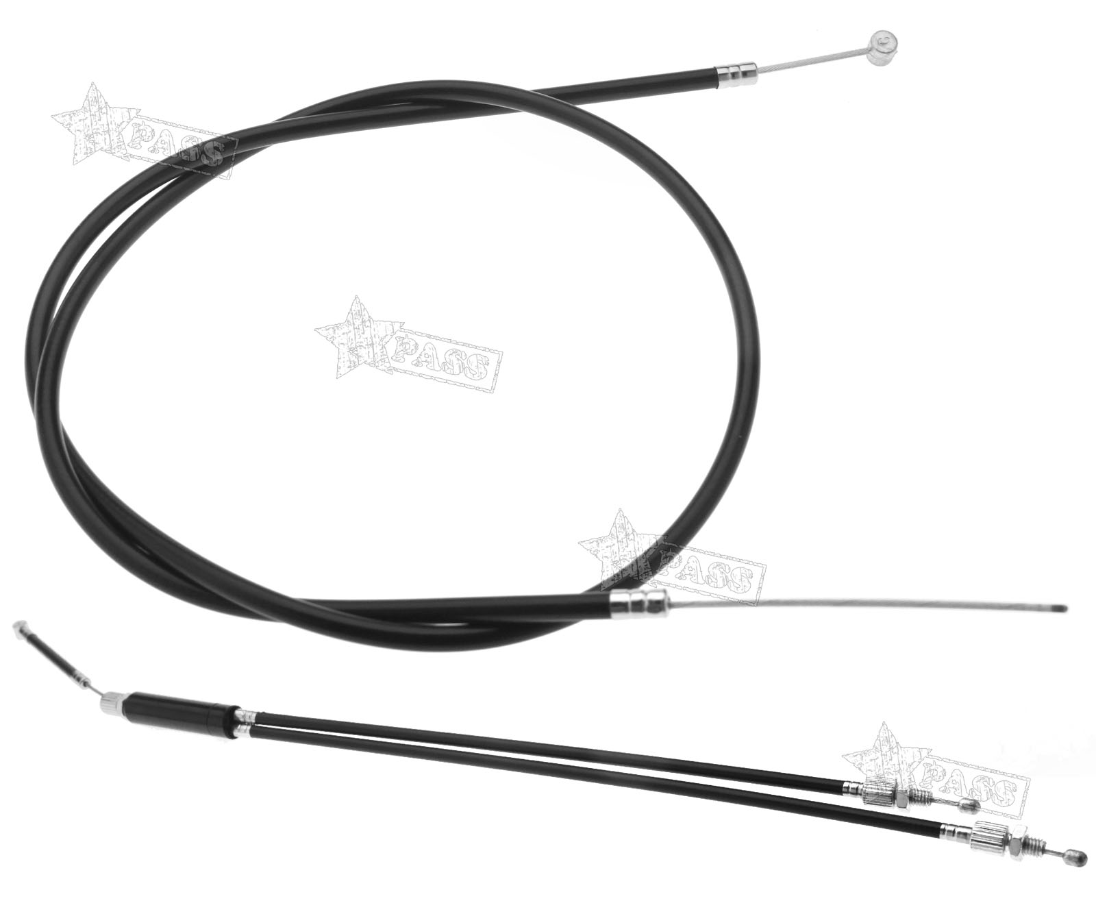 Full Kit BMX Gyro Brake Cables Front Rear (Upper + Lower) + Spinner
