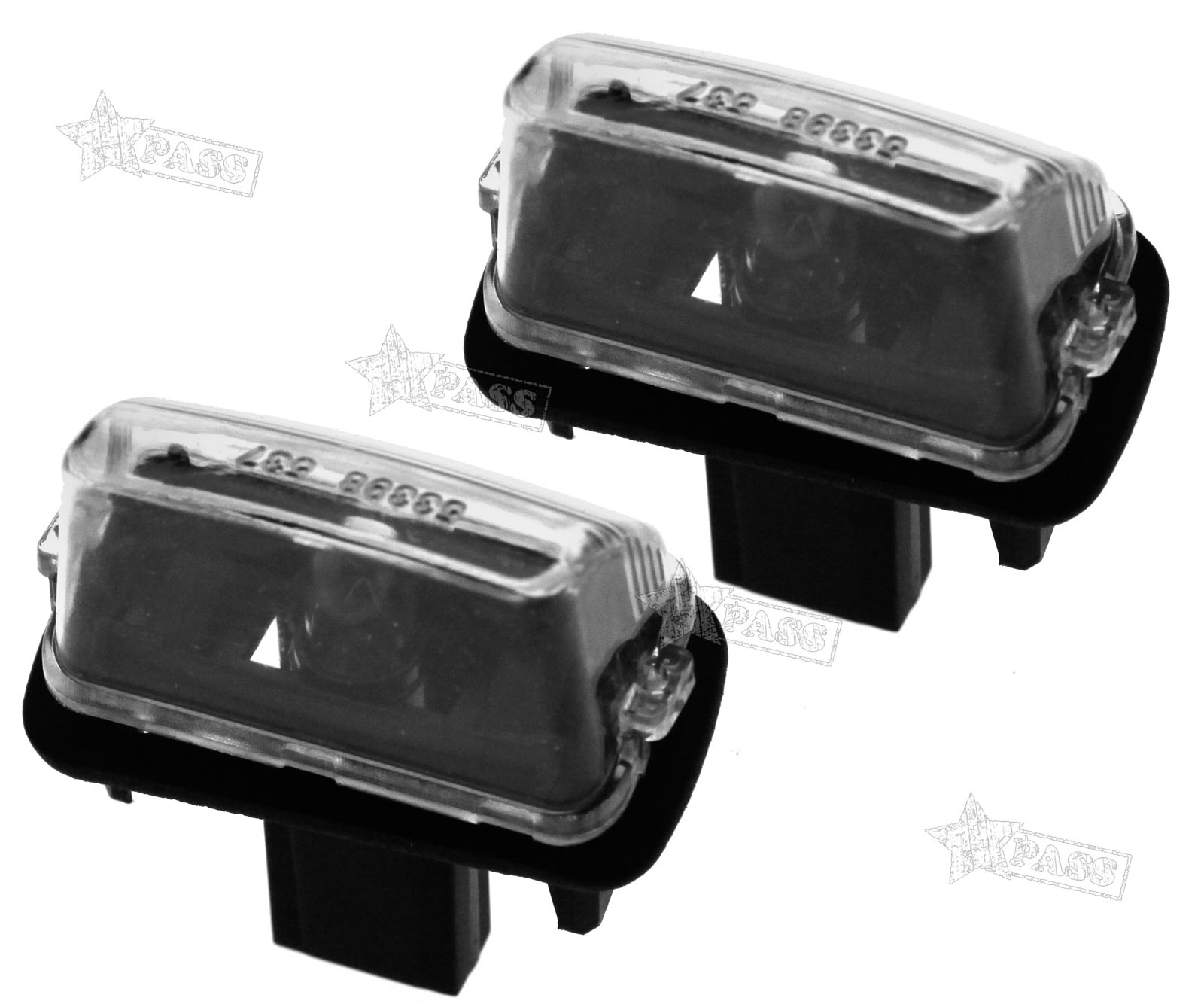 2 Pieces Car Rear Number Plate Light Lamp Fit for Peugeot 206 207 307