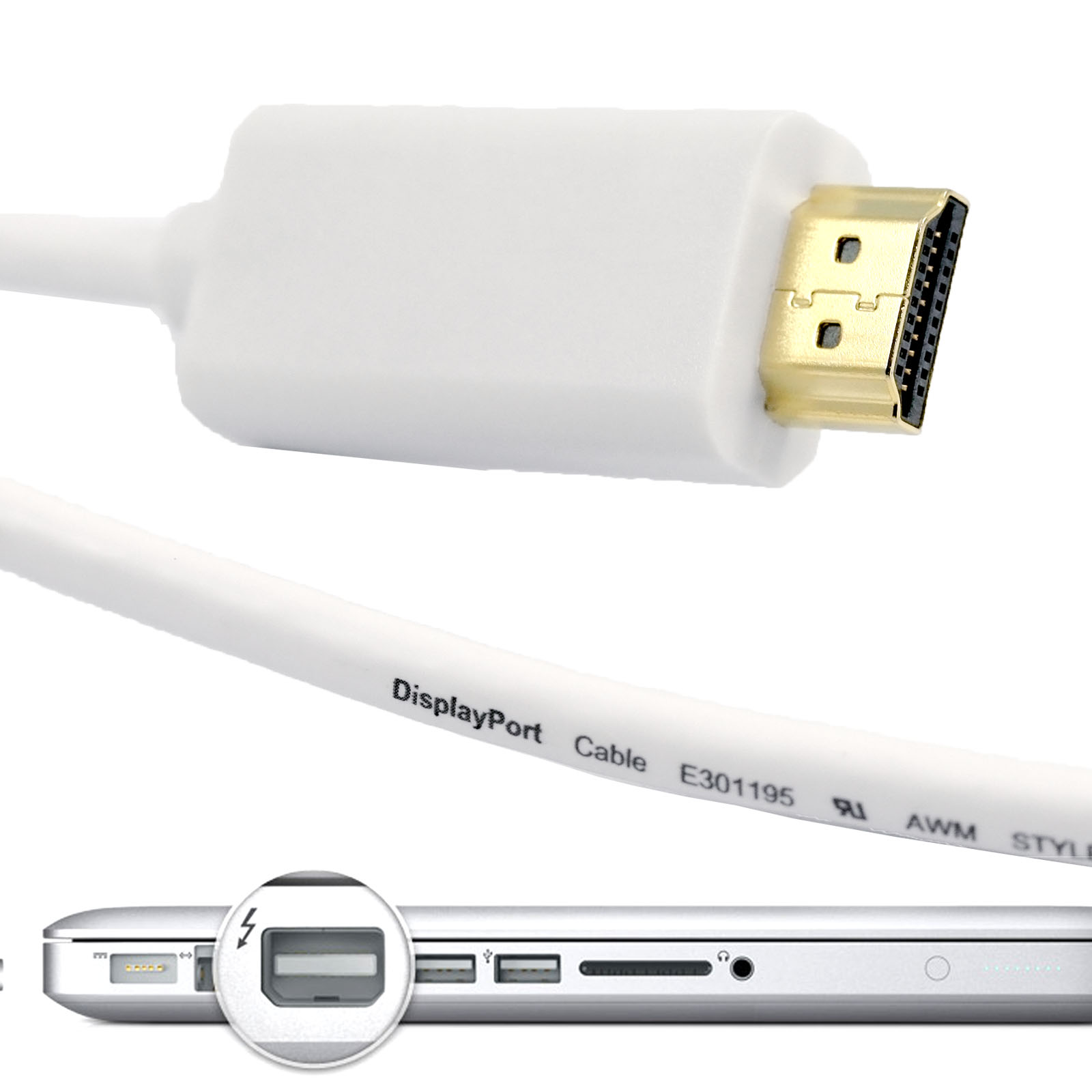 1.8M Mini 1.1a to HDMI 1.3b Display Port Output Cable Adapter For Apple