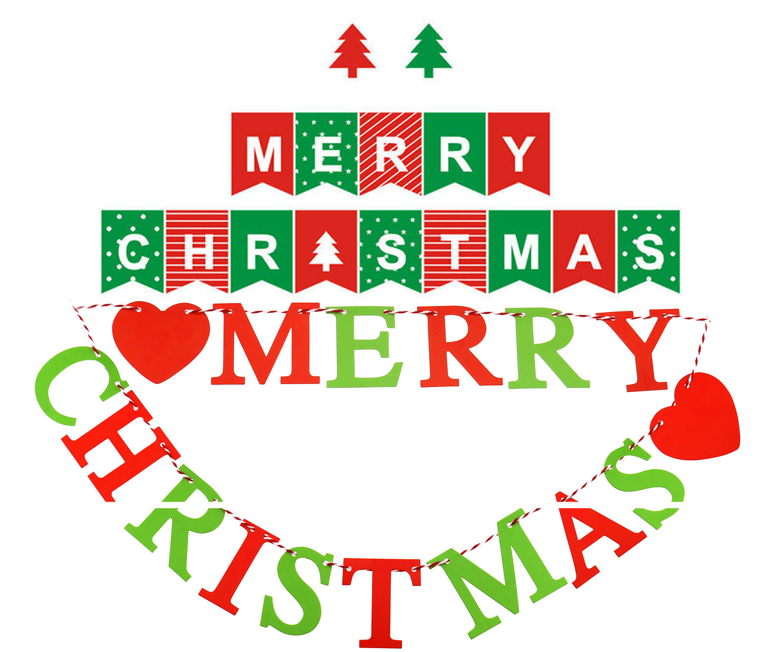 Merry Christmas Banner For Tree 