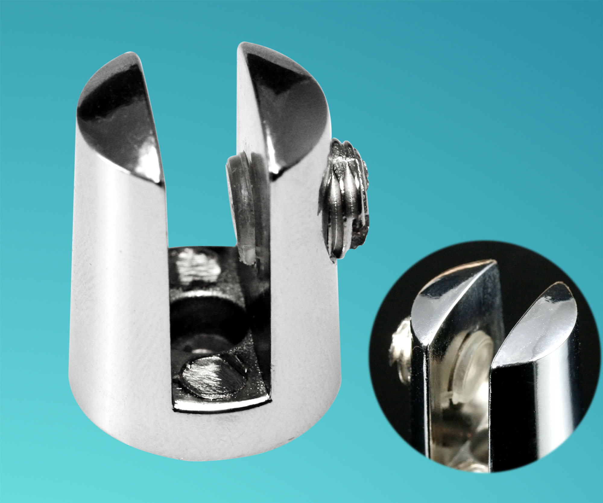 8pcs( 4 Pairs) x 4mm to 6mm Glass Small Shelf Support Chrome Plated