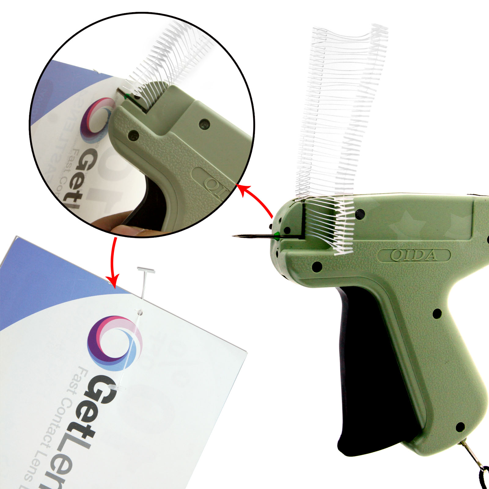 Clothes Tagging Gun +5 Steel Needle +1000 Kimble Tag Label Barb Set eBay