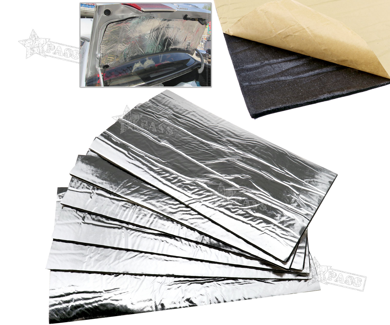 50cm x 30cm Heat Shield Mat Car Turbo Insulation Muffler Hood