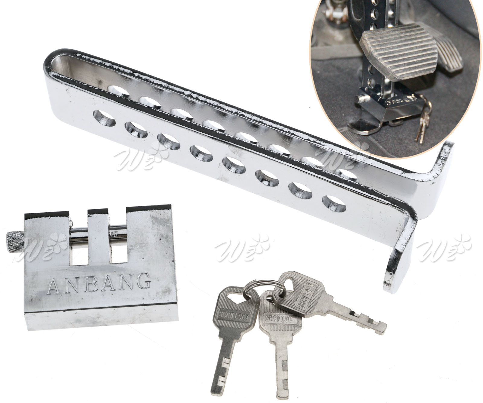 Stainless Steel Car Brake Lock Antitheft Device Clutch Lock eBay