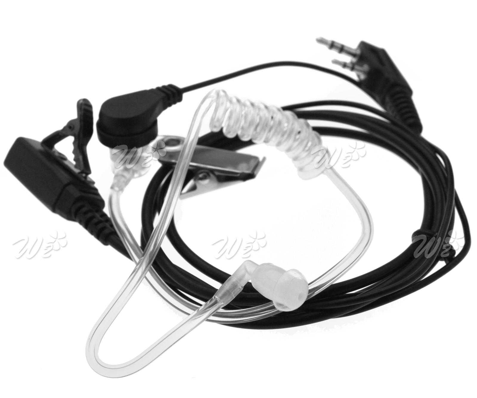 2 Pin Security Earpiece Headset for Radio Clear Walkie Talkie Kenwood